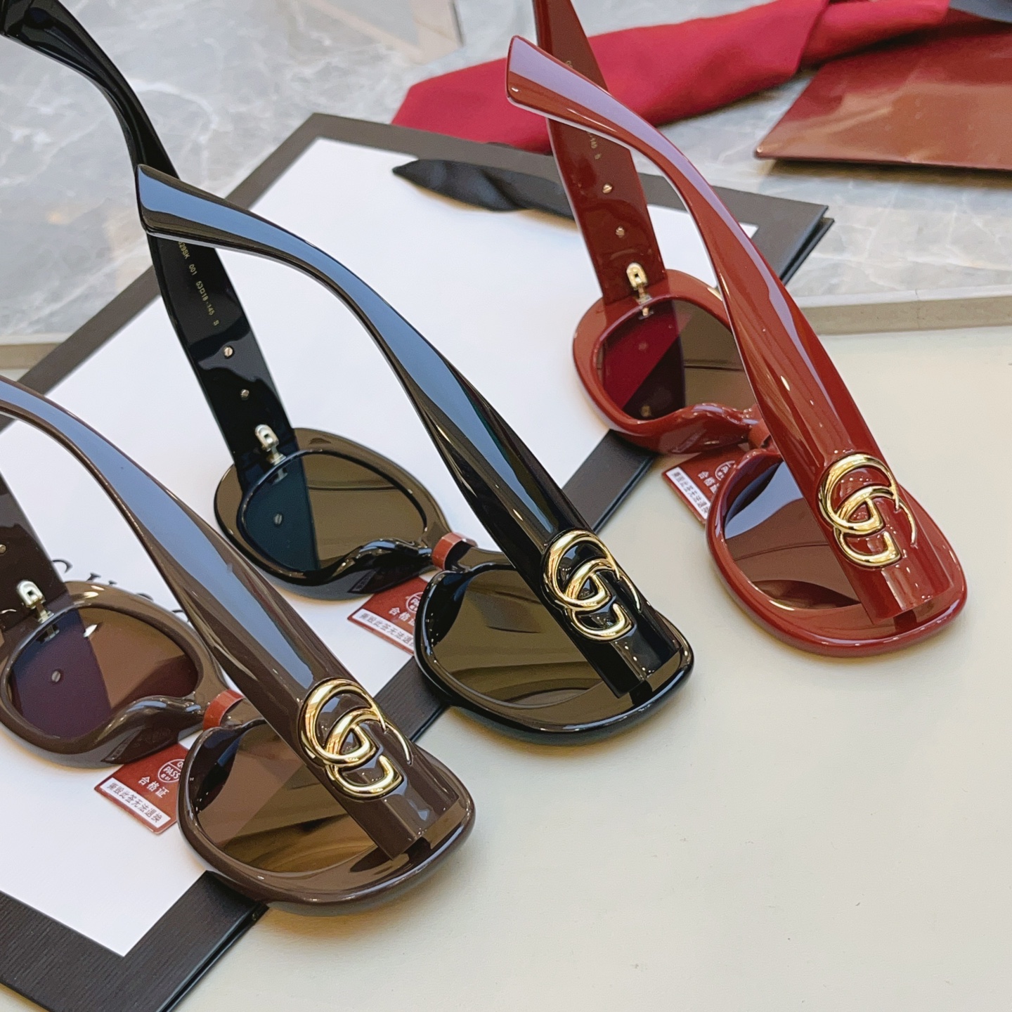 ，【GUCC*】古*驰新款太阳镜 高版本✨，MODEL：GG1829SK，SIZE：53口18-145 