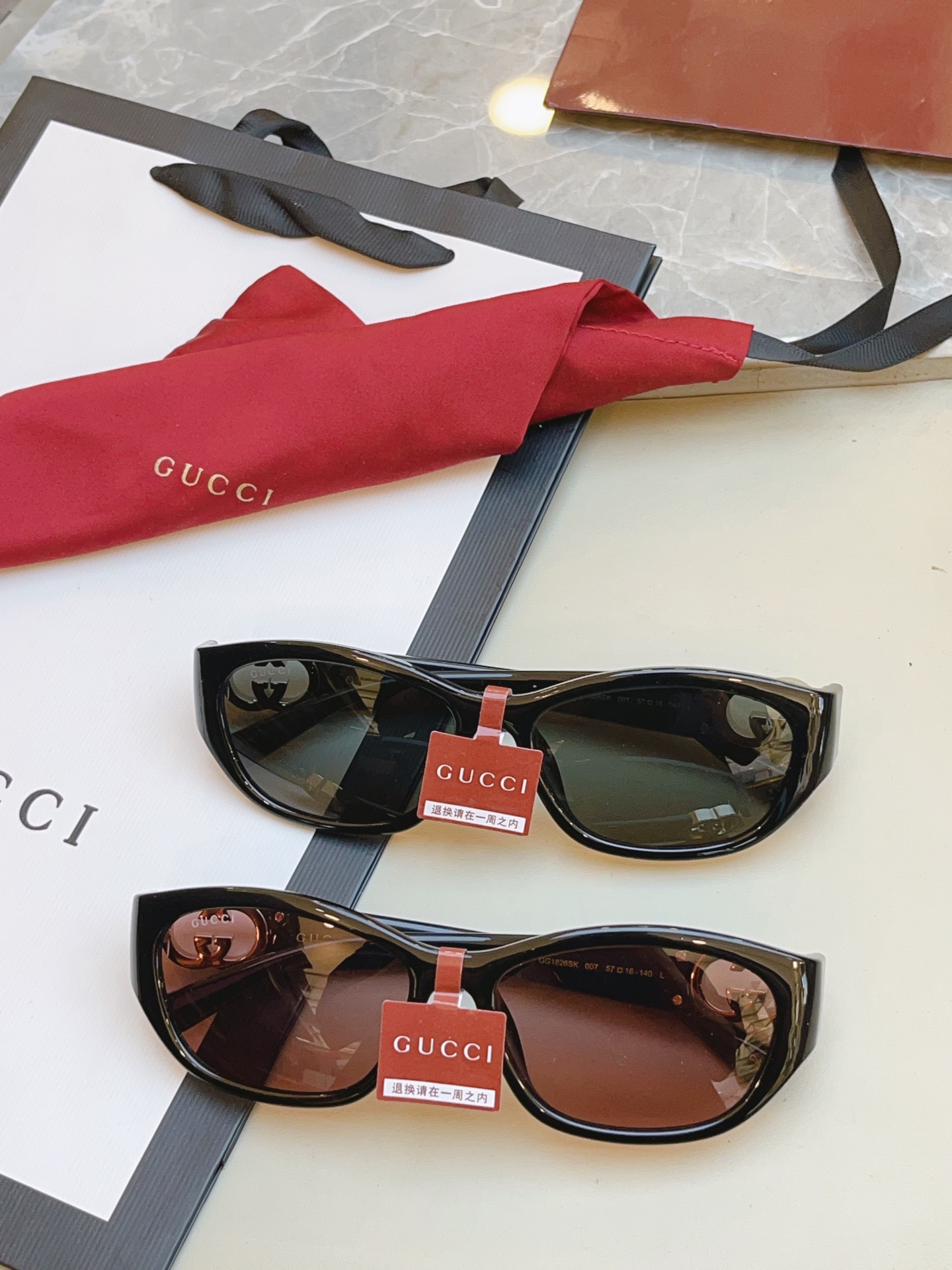 ，【GUCC*】古*驰新款太阳镜 高版本✨，MODEL：GG1826SK，SIZE：57口16-140 