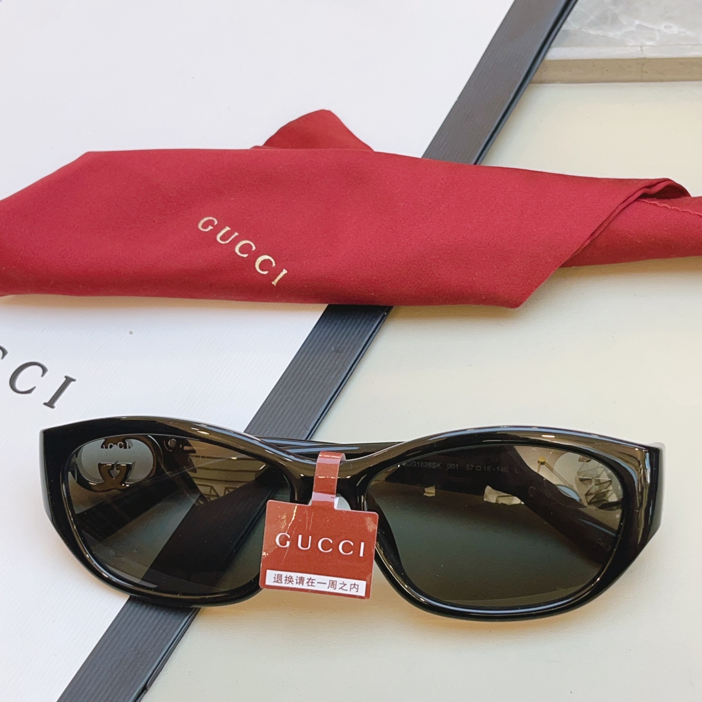 ，【GUCC*】古*驰新款太阳镜 高版本✨，MODEL：GG1826SK，SIZE：57口16-140 