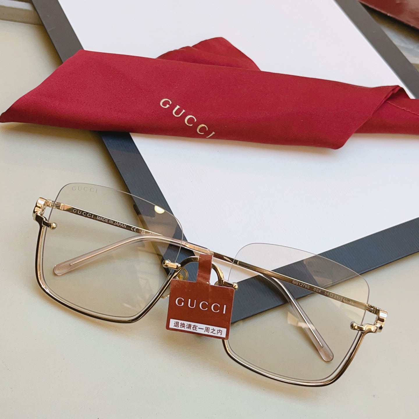 ，【GUCC*】古*驰新款太阳镜 高版本✨，MODEL：GG1279S，SIZE：54口21-140 X