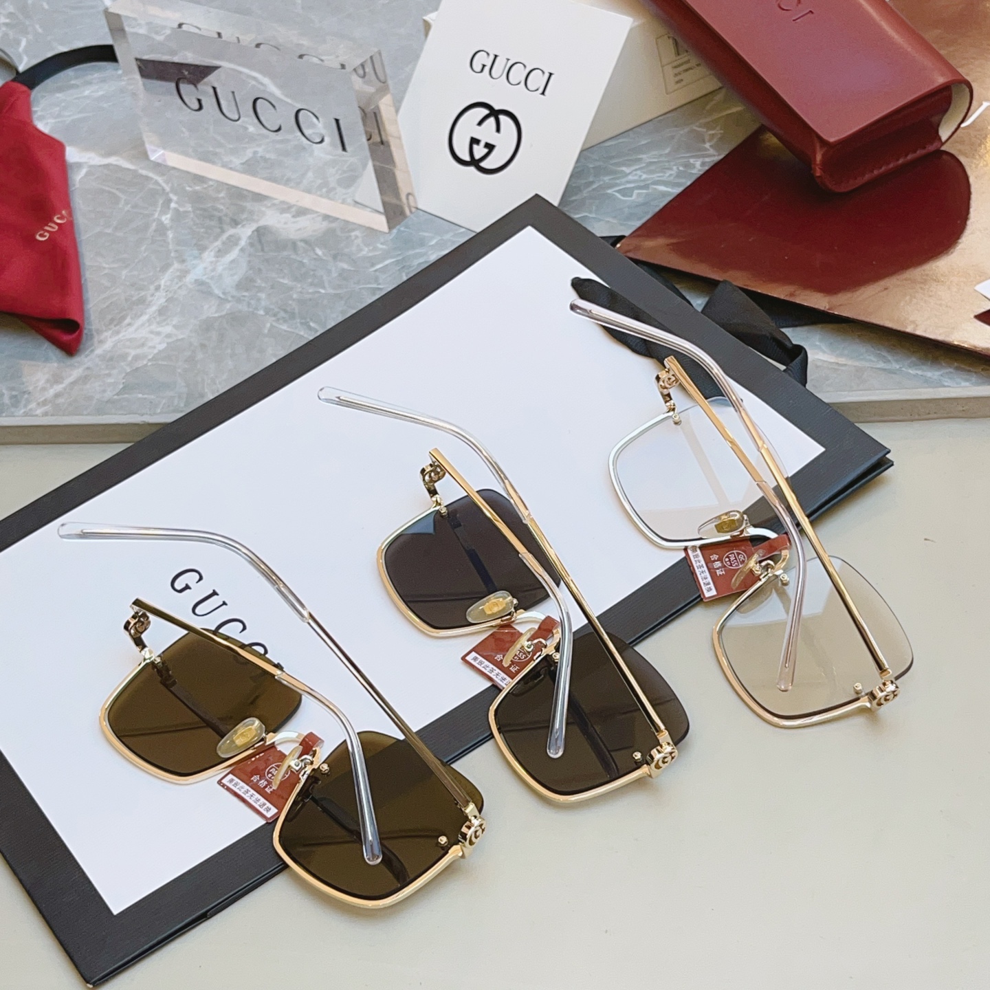 ，【GUCC*】古*驰新款太阳镜 高版本✨，MODEL：GG1279S，SIZE：54口21-140 X
