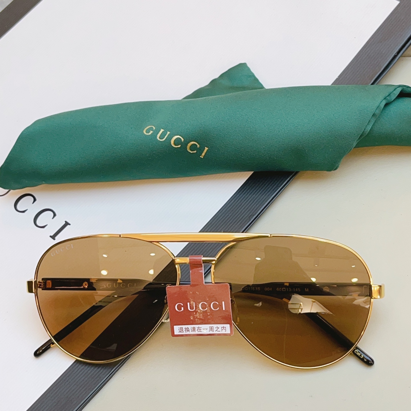 ，【GUCC*】古*驰新款太阳镜 高版本✨，MODEL：GG1163S，SIZE：60口13-145 M