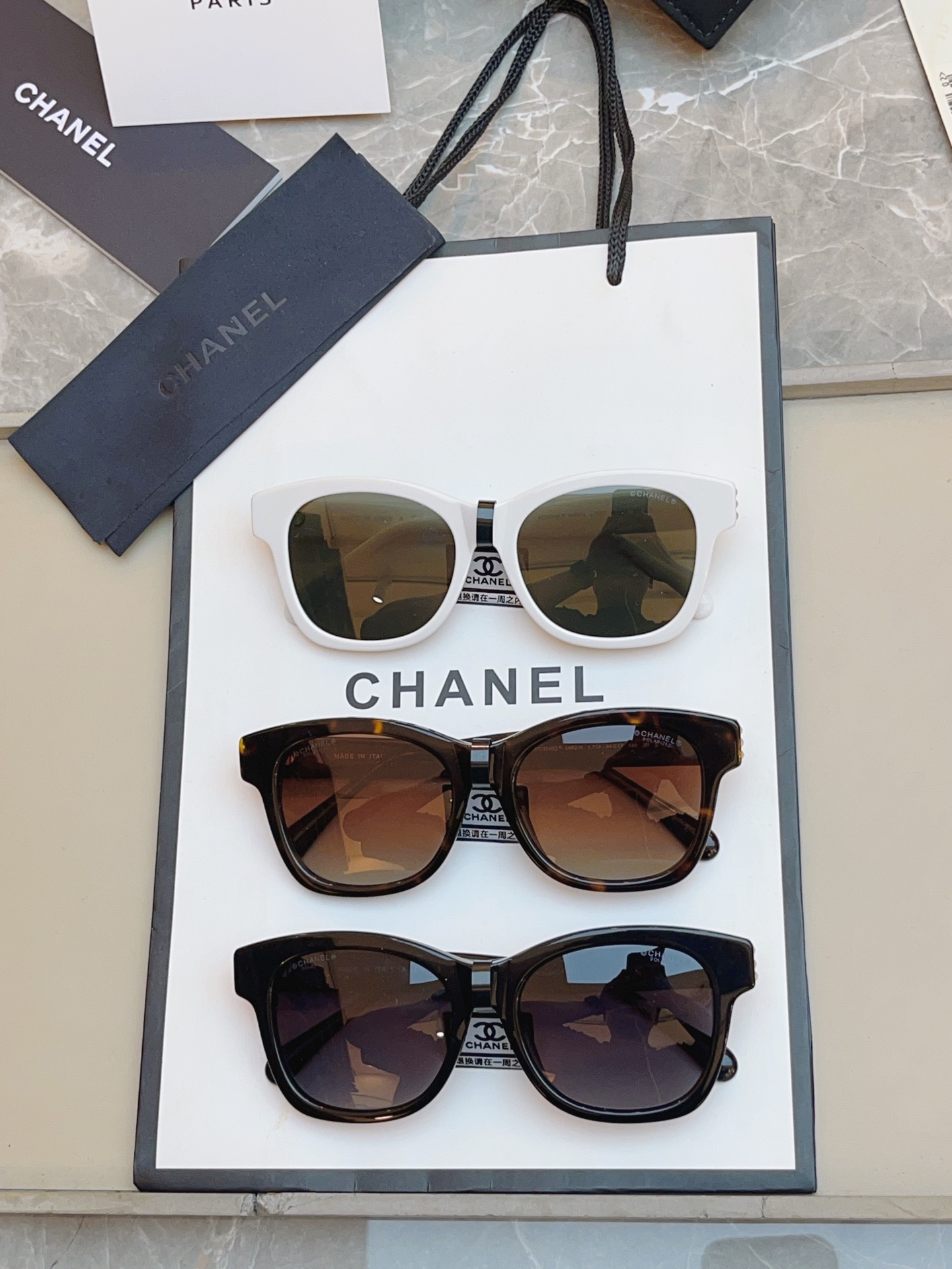 ，【CHANE*】香奈*儿新款太阳镜🕶️ 高版本✨，MODEL：CH5482-H，SIZE：54口17-