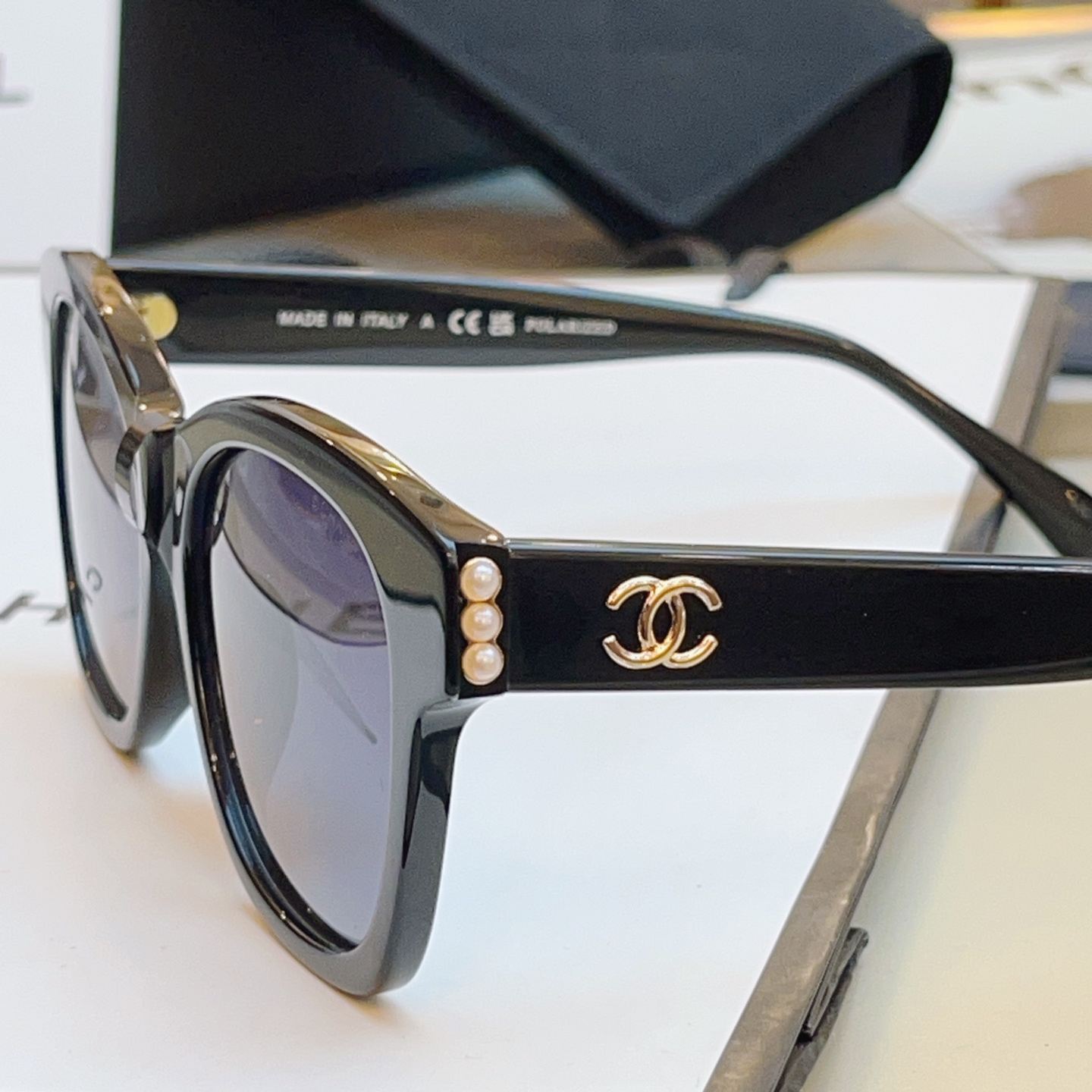 ，【CHANE*】香奈*儿新款太阳镜🕶️ 高版本✨，MODEL：CH5482-H，SIZE：54口17-