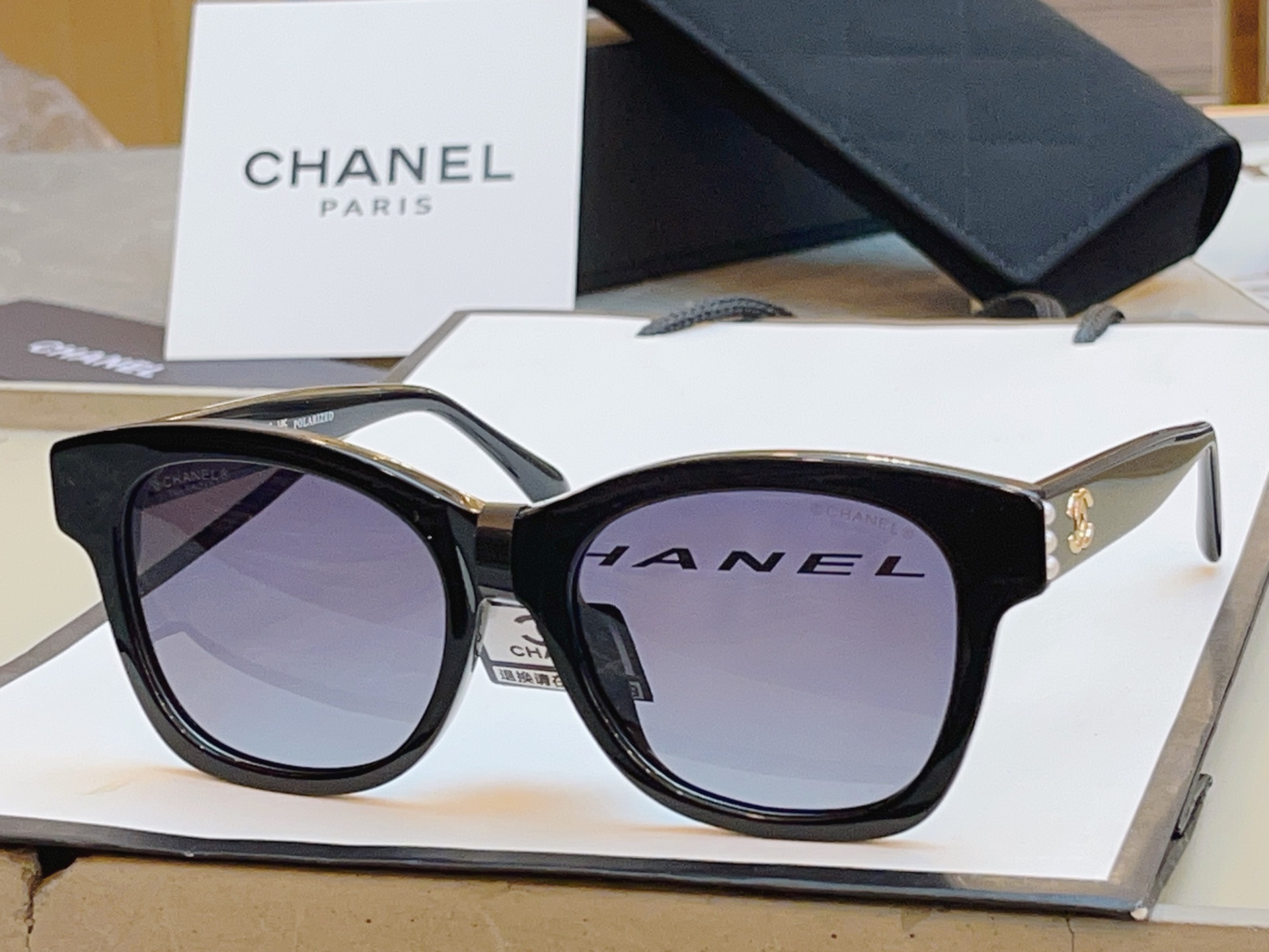 ，【CHANE*】香奈*儿新款太阳镜🕶️ 高版本✨，MODEL：CH5482-H，SIZE：54口17-