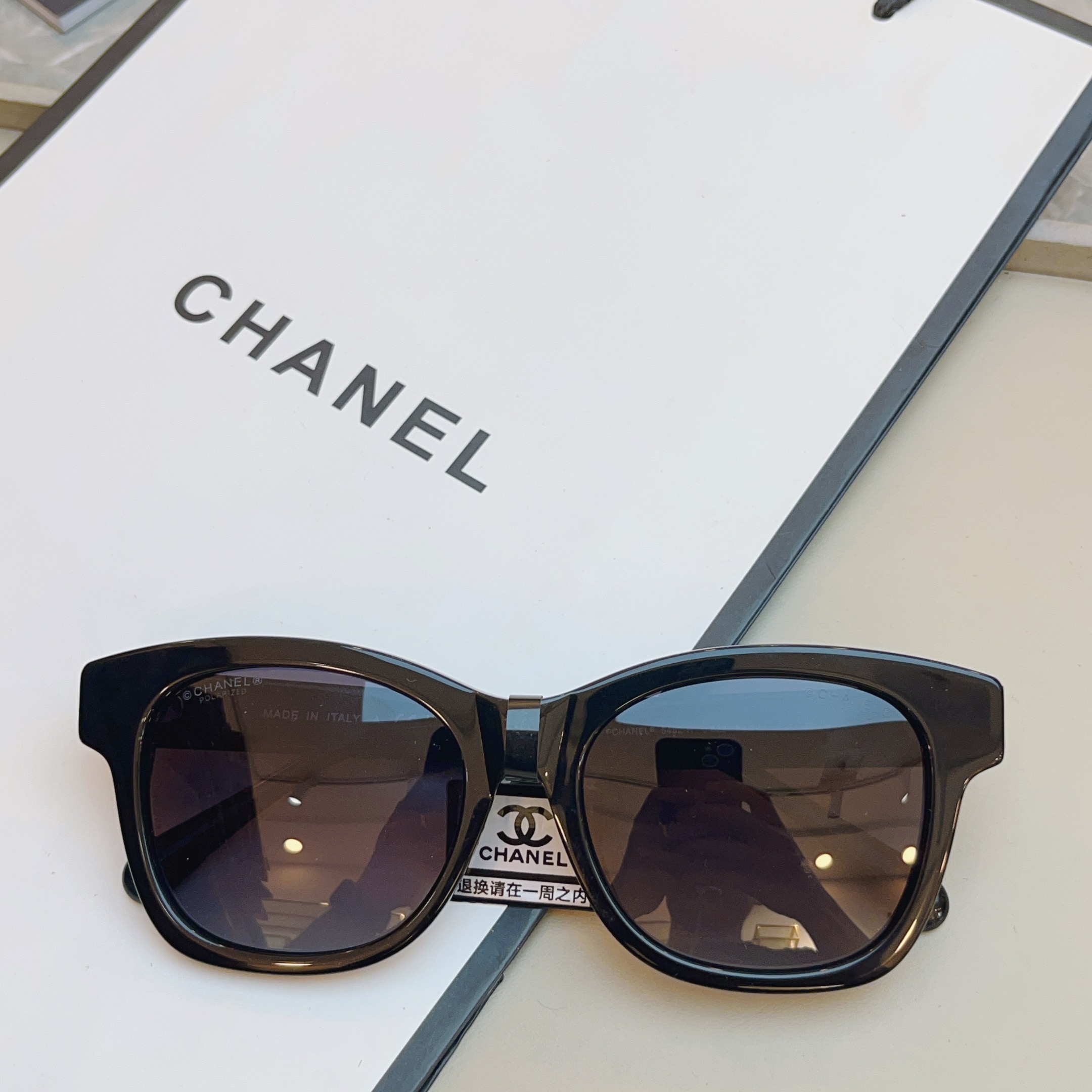 ，【CHANE*】香奈*儿新款太阳镜🕶️ 高版本✨，MODEL：CH5482-H，SIZE：54口17-