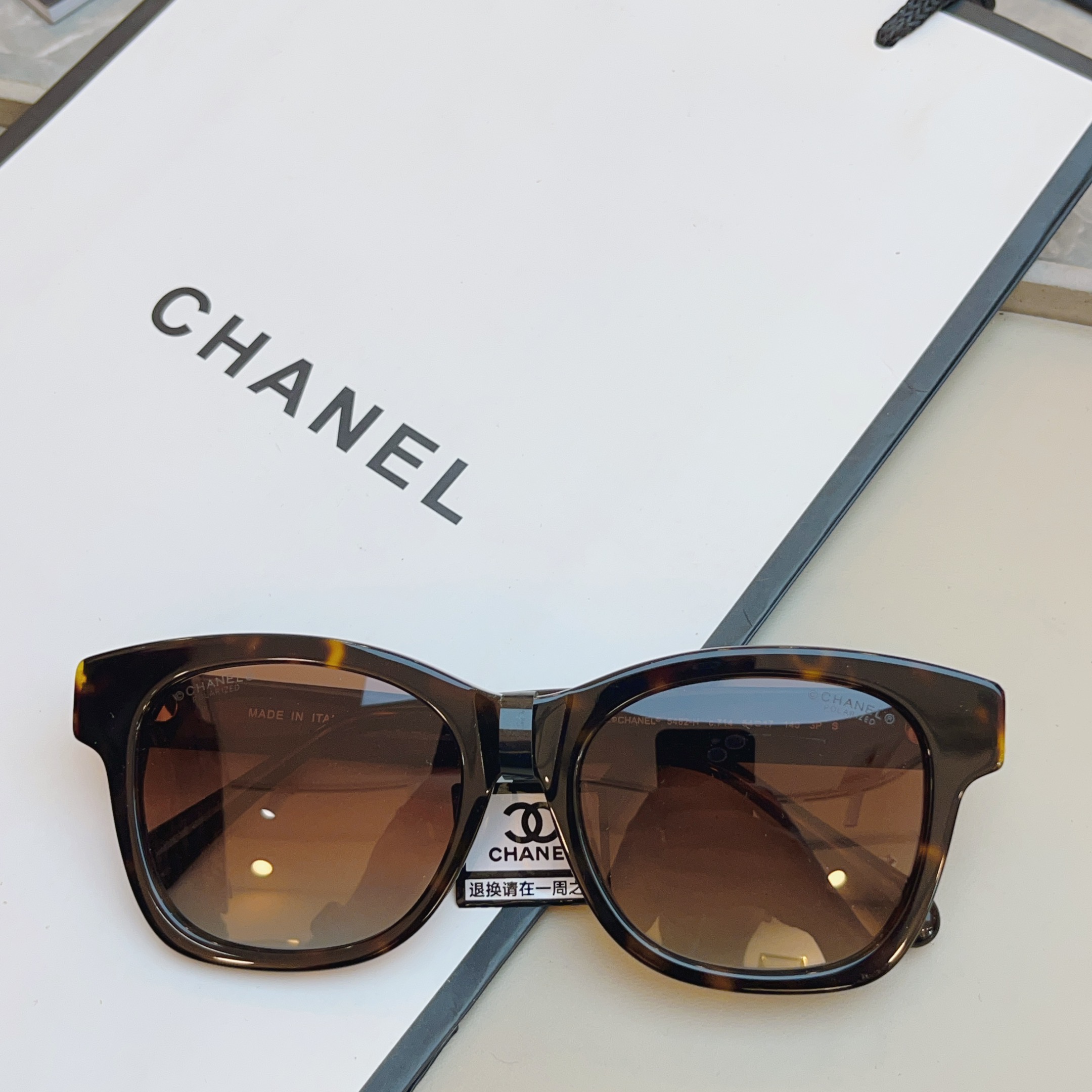 ，【CHANE*】香奈*儿新款太阳镜🕶️ 高版本✨，MODEL：CH5482-H，SIZE：54口17-