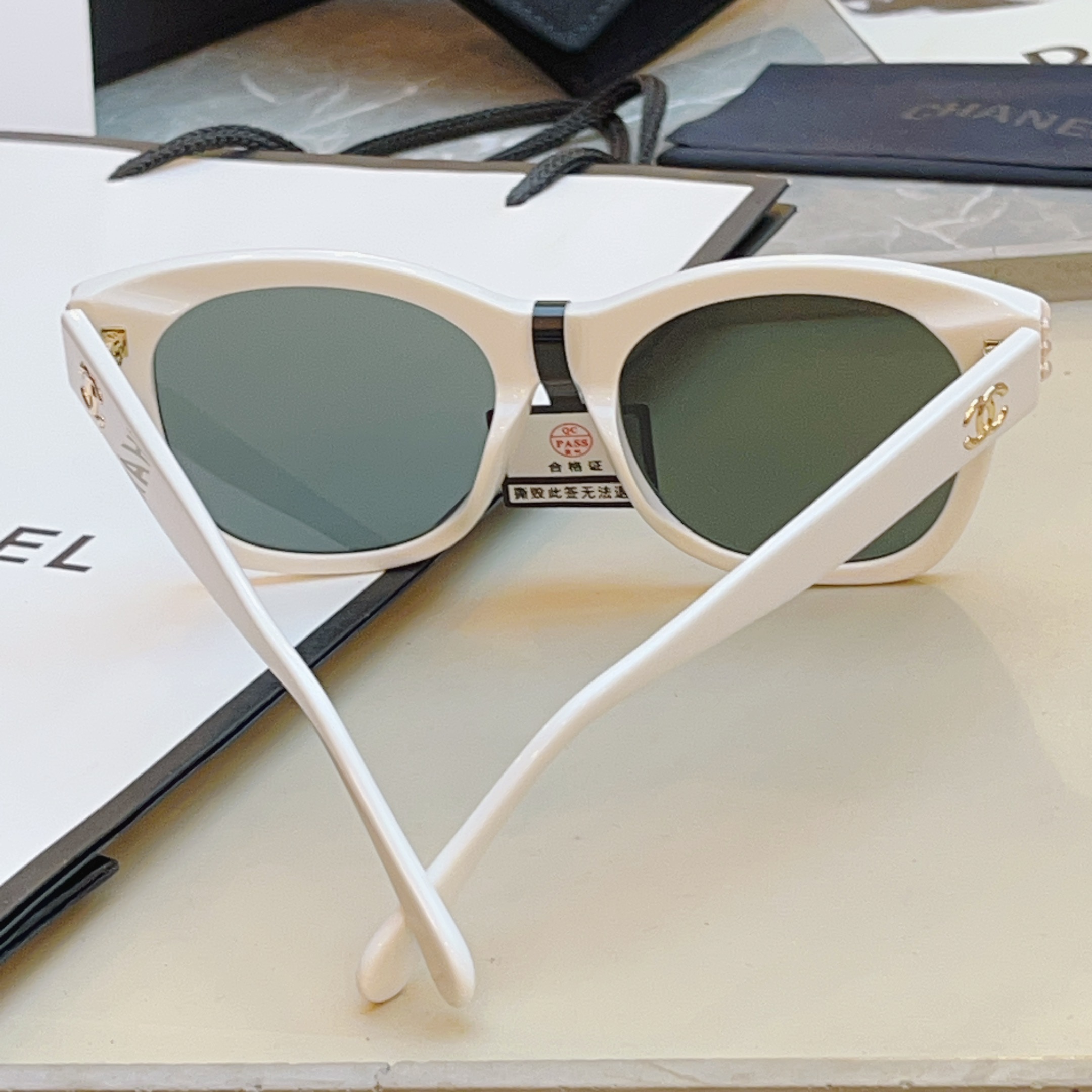 ，【CHANE*】香奈*儿新款太阳镜🕶️ 高版本✨，MODEL：CH5482-H，SIZE：54口17-