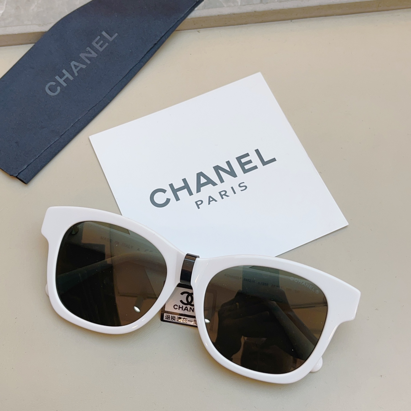 ，【CHANE*】香奈*儿新款太阳镜🕶️ 高版本✨，MODEL：CH5482-H，SIZE：54口17-