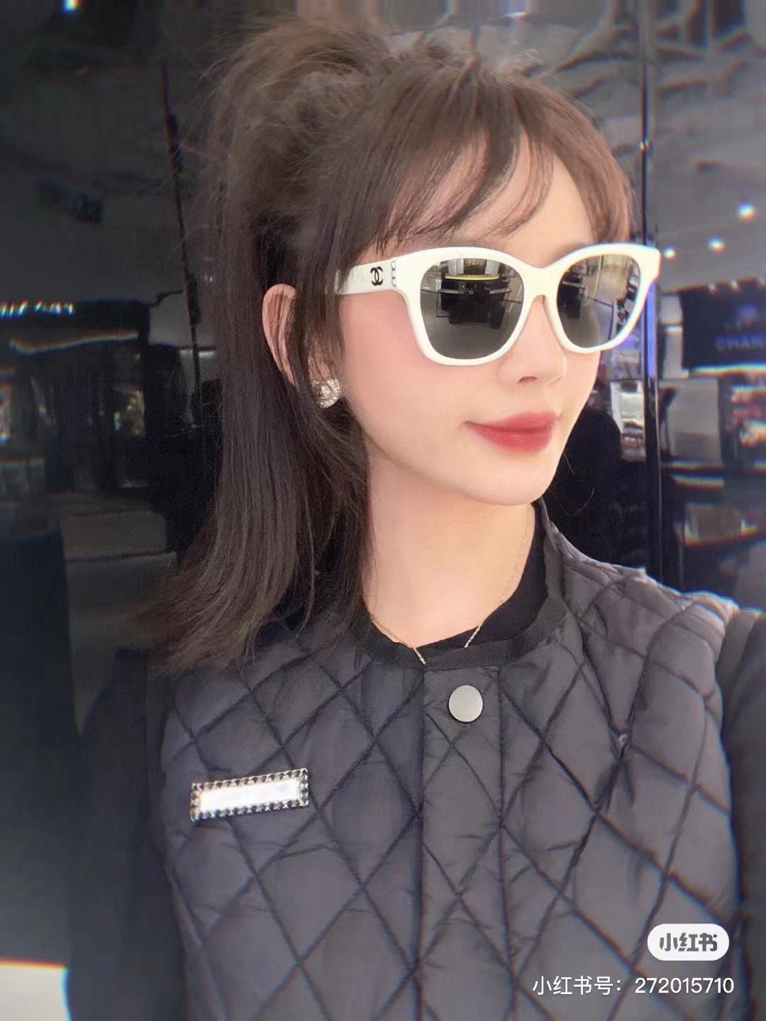 ，【CHANE*】香奈*儿新款太阳镜🕶️ 高版本✨，MODEL：CH5482-H，SIZE：54口17-