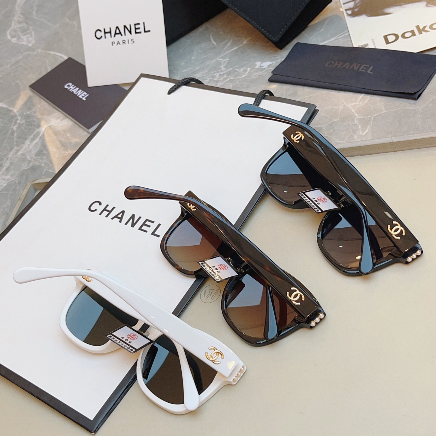 ，【CHANE*】香奈*儿新款太阳镜🕶️ 高版本✨，MODEL：CH5482-H，SIZE：54口17-