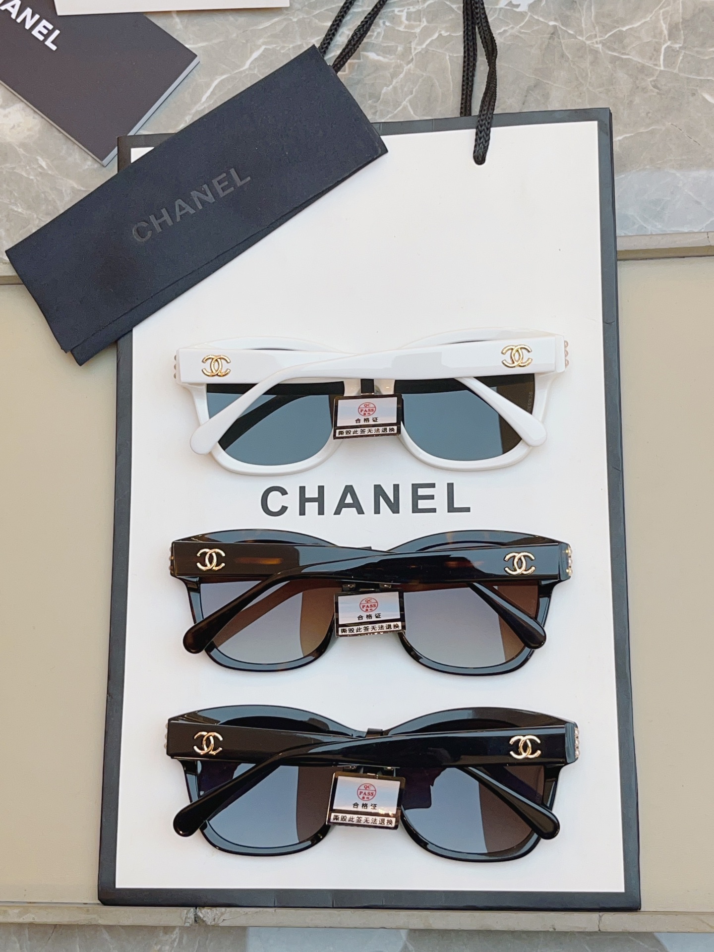 ，【CHANE*】香奈*儿新款太阳镜🕶️ 高版本✨，MODEL：CH5482-H，SIZE：54口17-