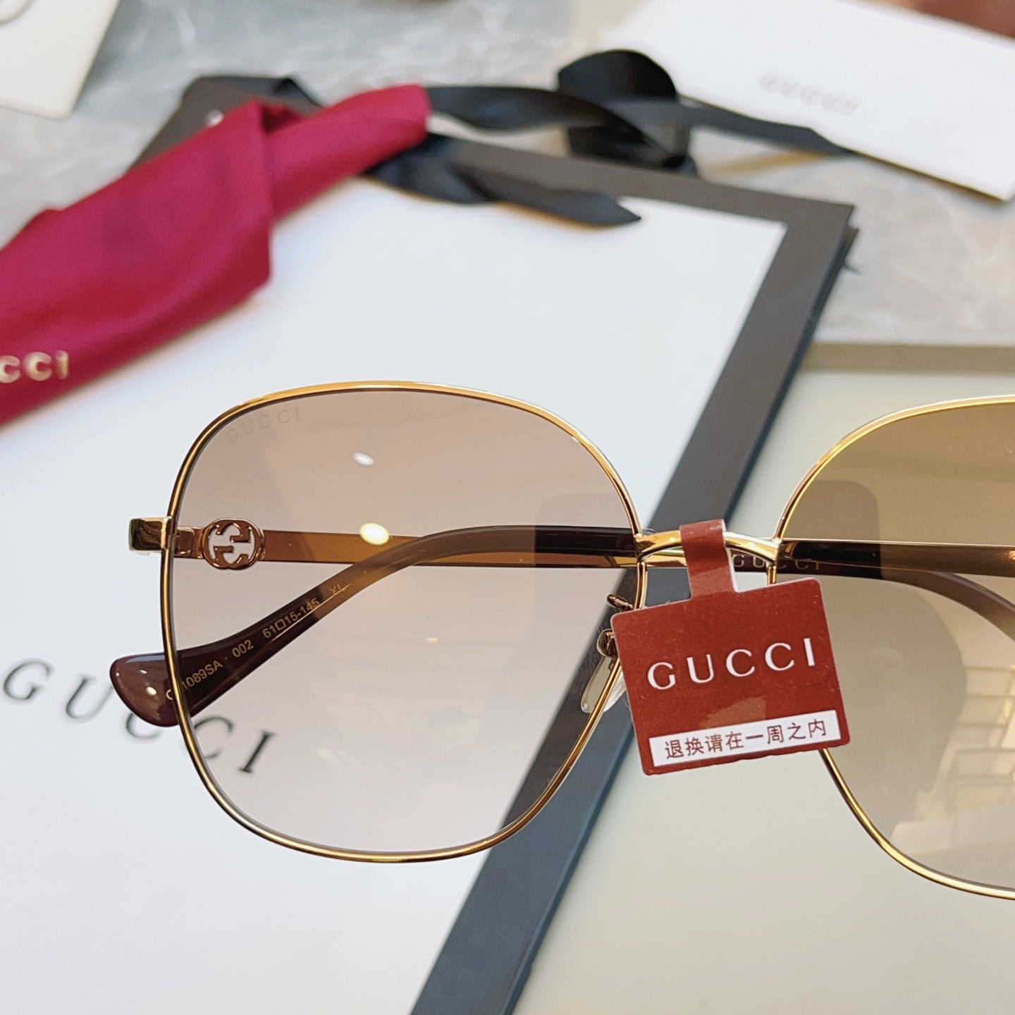 ，【GUCC*】古*驰新款太阳镜 高版本✨，MODEL：GG1089SA，SIZE：61口15-145 