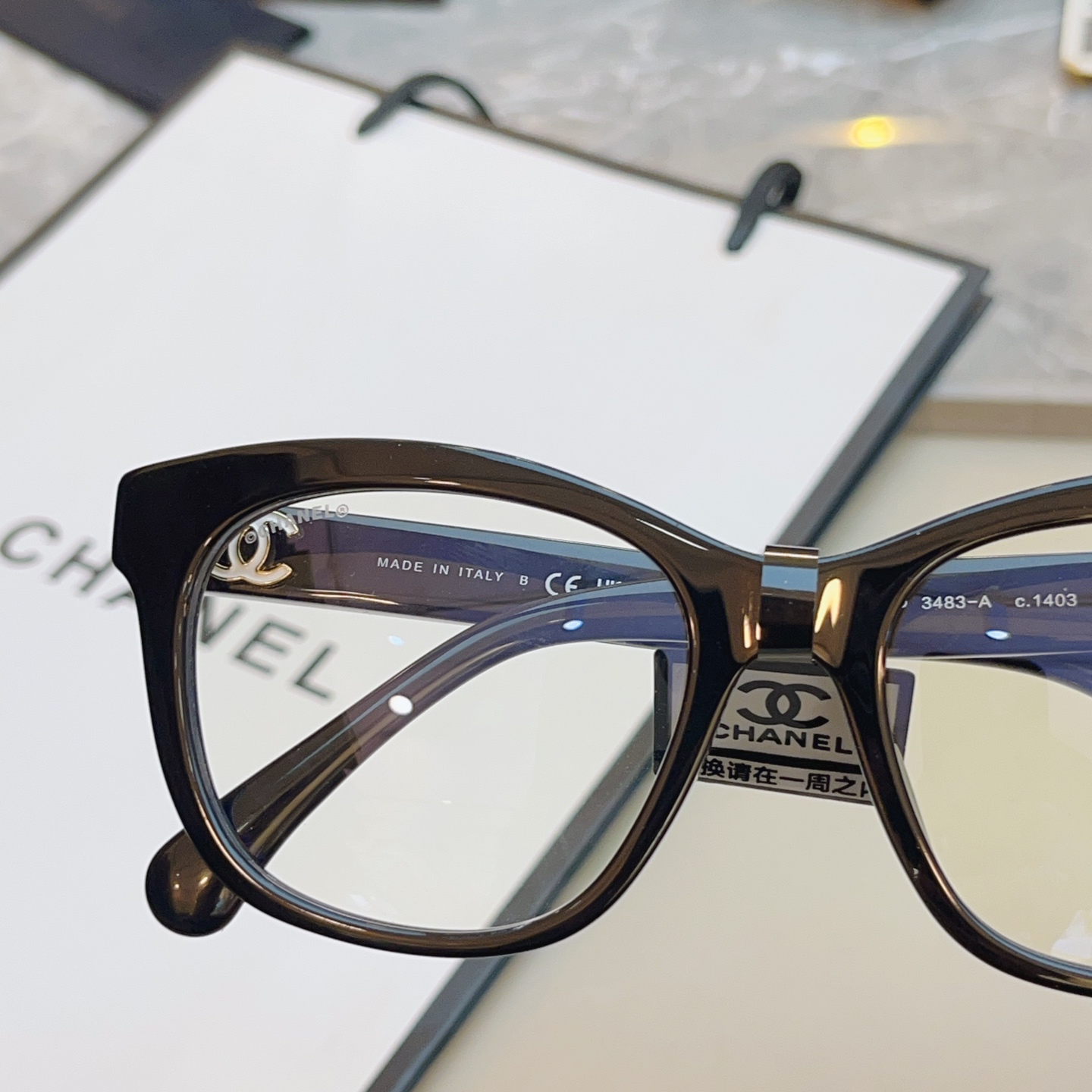 ，【CHANE*】香奈*儿新款眼镜架👓 高版本✨，MODEL：CH3483-A，SIZE：52口17-1