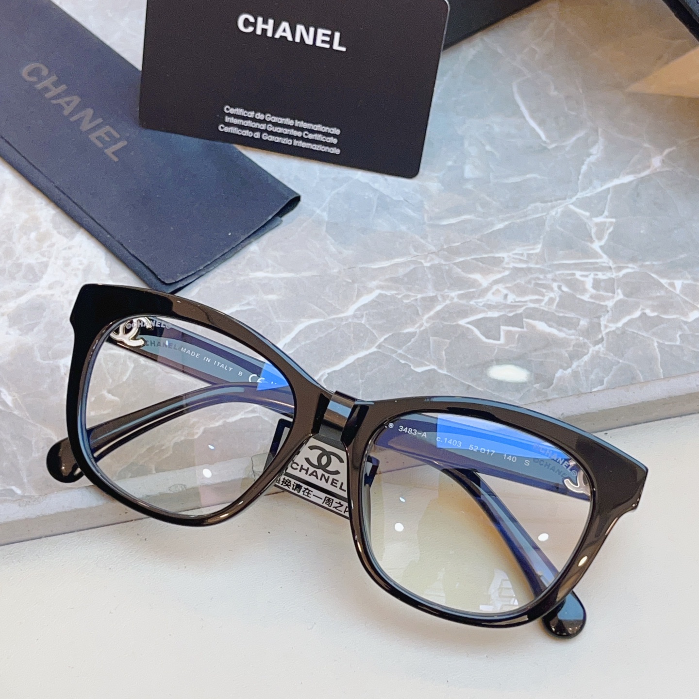 ，【CHANE*】香奈*儿新款眼镜架👓 高版本✨，MODEL：CH3483-A，SIZE：52口17-1