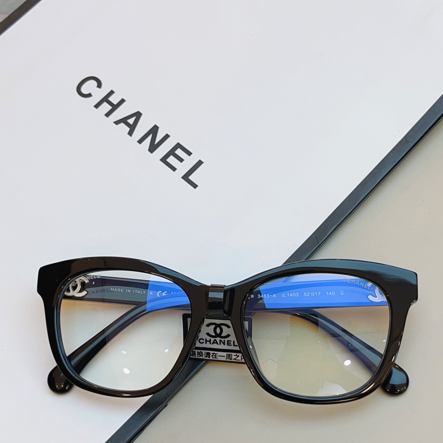 🉐️185，【CHANE*】香奈*儿新款眼镜架👓 高版本✨，MODEL：CH3483-A，SIZE：52口17-140 S