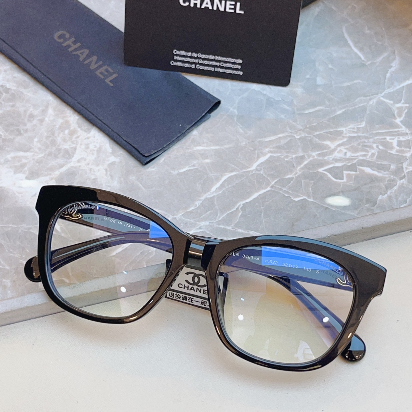 ，【CHANE*】香奈*儿新款眼镜架👓 高版本✨，MODEL：CH3483-A，SIZE：52口17-1