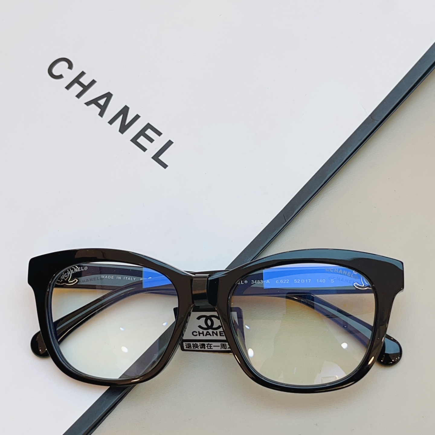 🉐️185，【CHANE*】香奈*儿新款眼镜架👓 高版本✨，MODEL：CH3483-A，SIZE：52口17-140 S