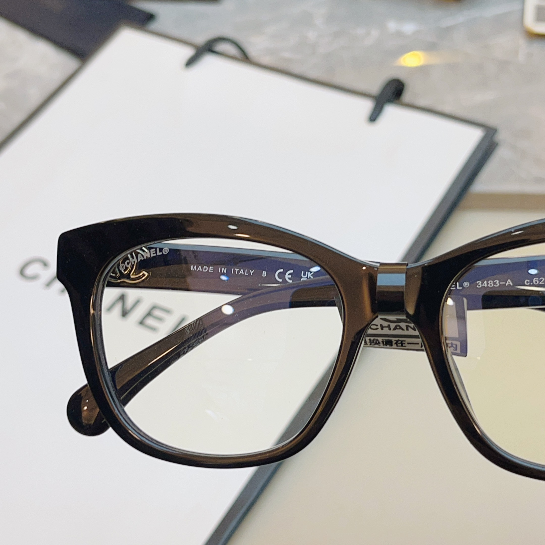 ，【CHANE*】香奈*儿新款眼镜架👓 高版本✨，MODEL：CH3483-A，SIZE：52口17-1