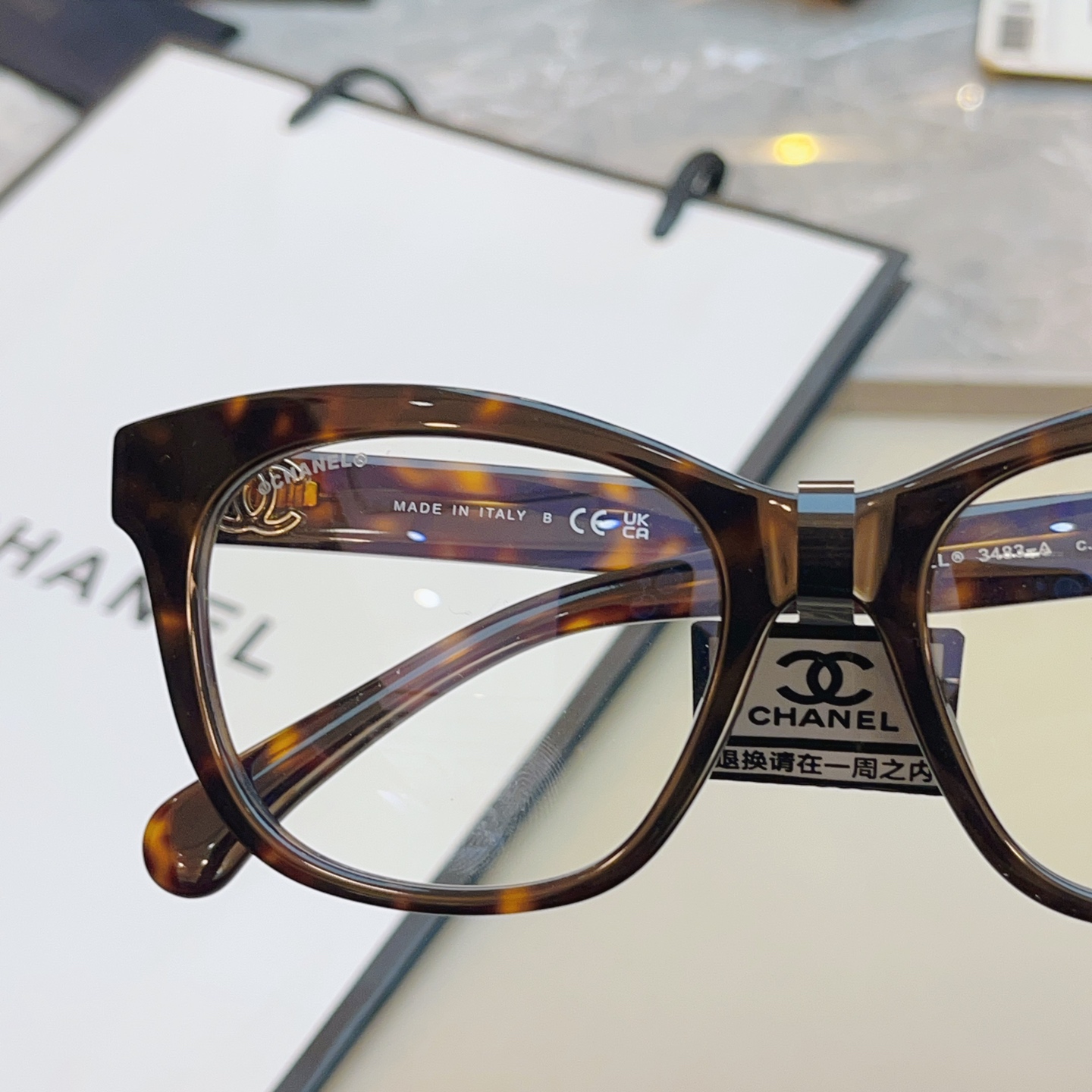 ，【CHANE*】香奈*儿新款眼镜架👓 高版本✨，MODEL：CH3483-A，SIZE：52口17-1