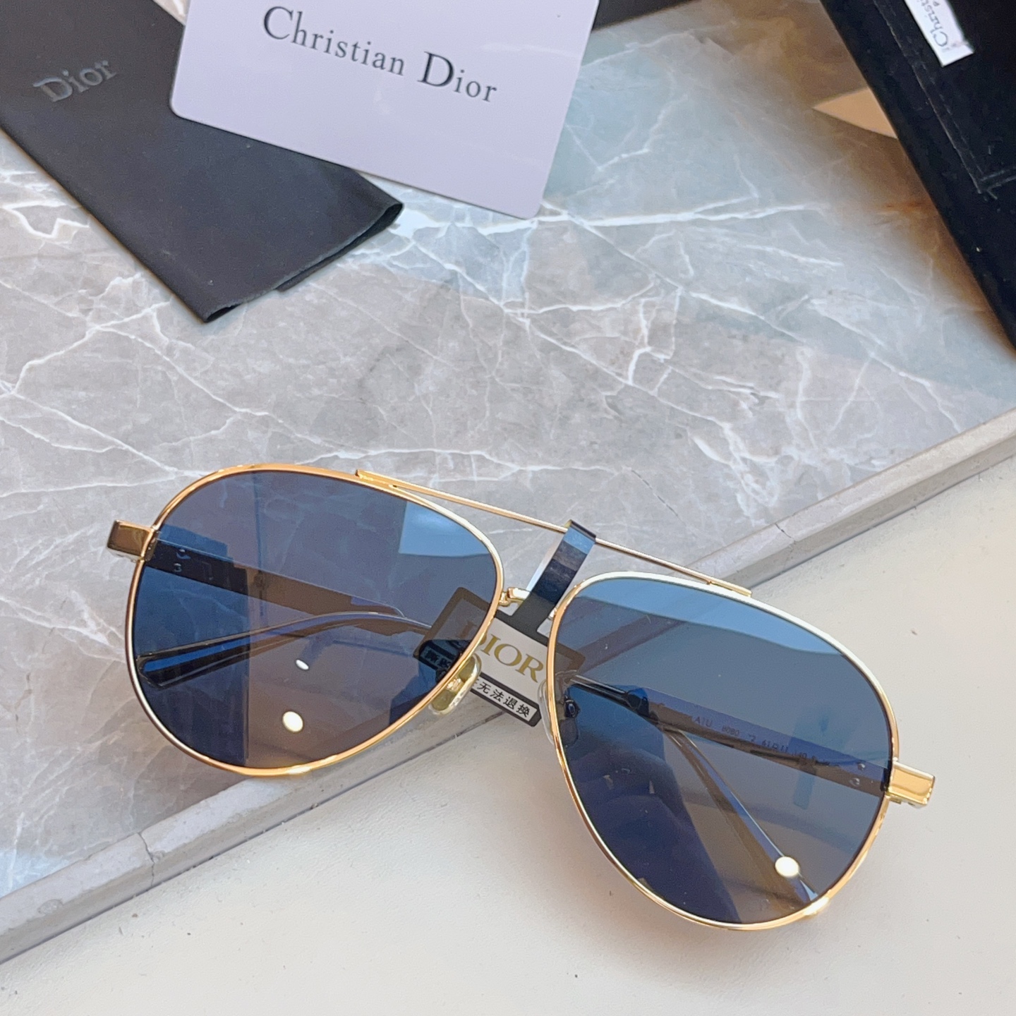 ，【DIO* 】迪*奥新款太阳镜🕶️，高版本 18K金电镀✨MODEL：DiorCannage A1U，