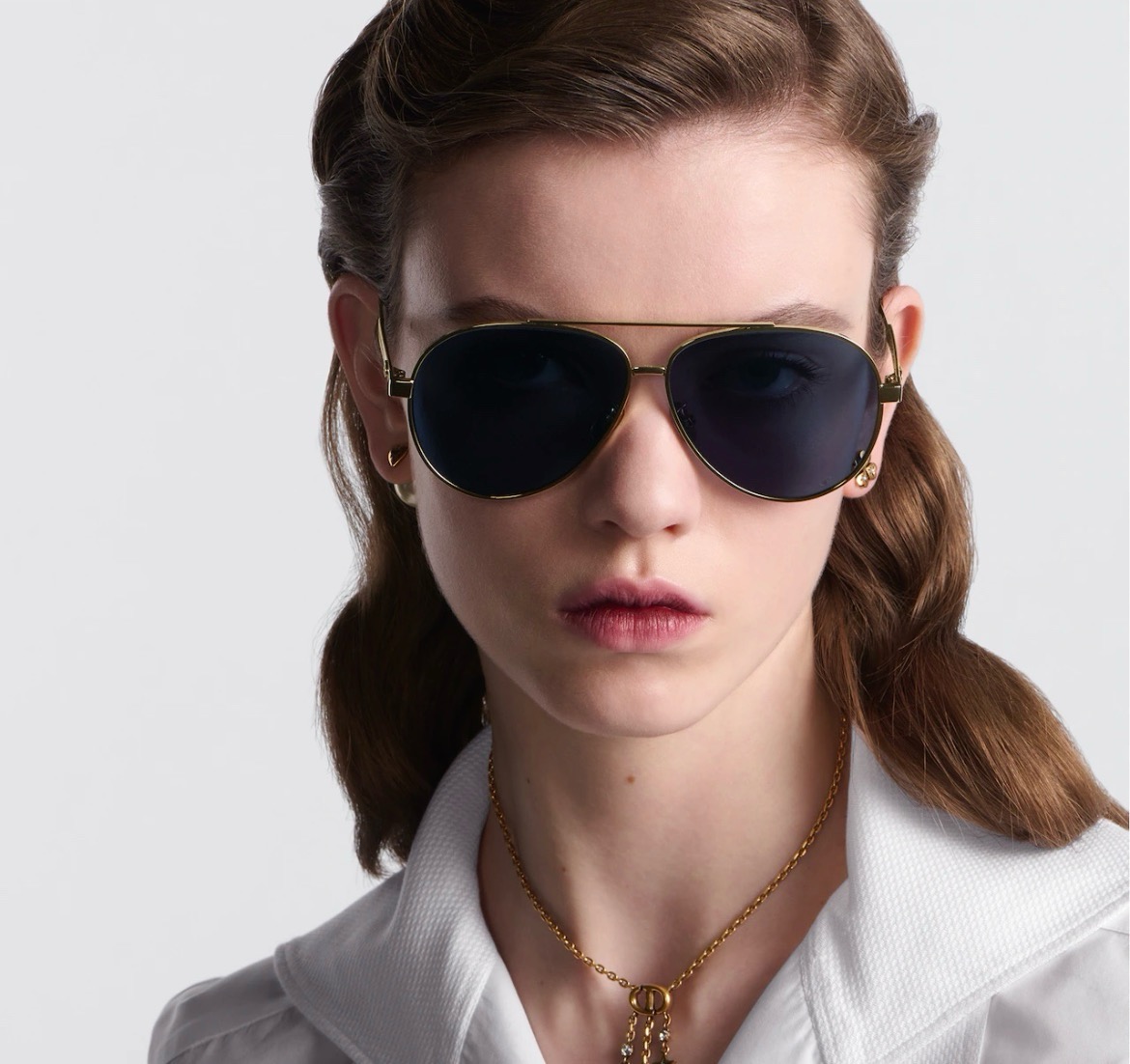 ，【DIO* 】迪*奥新款太阳镜🕶️，高版本 18K金电镀✨MODEL：DiorCannage A1U，