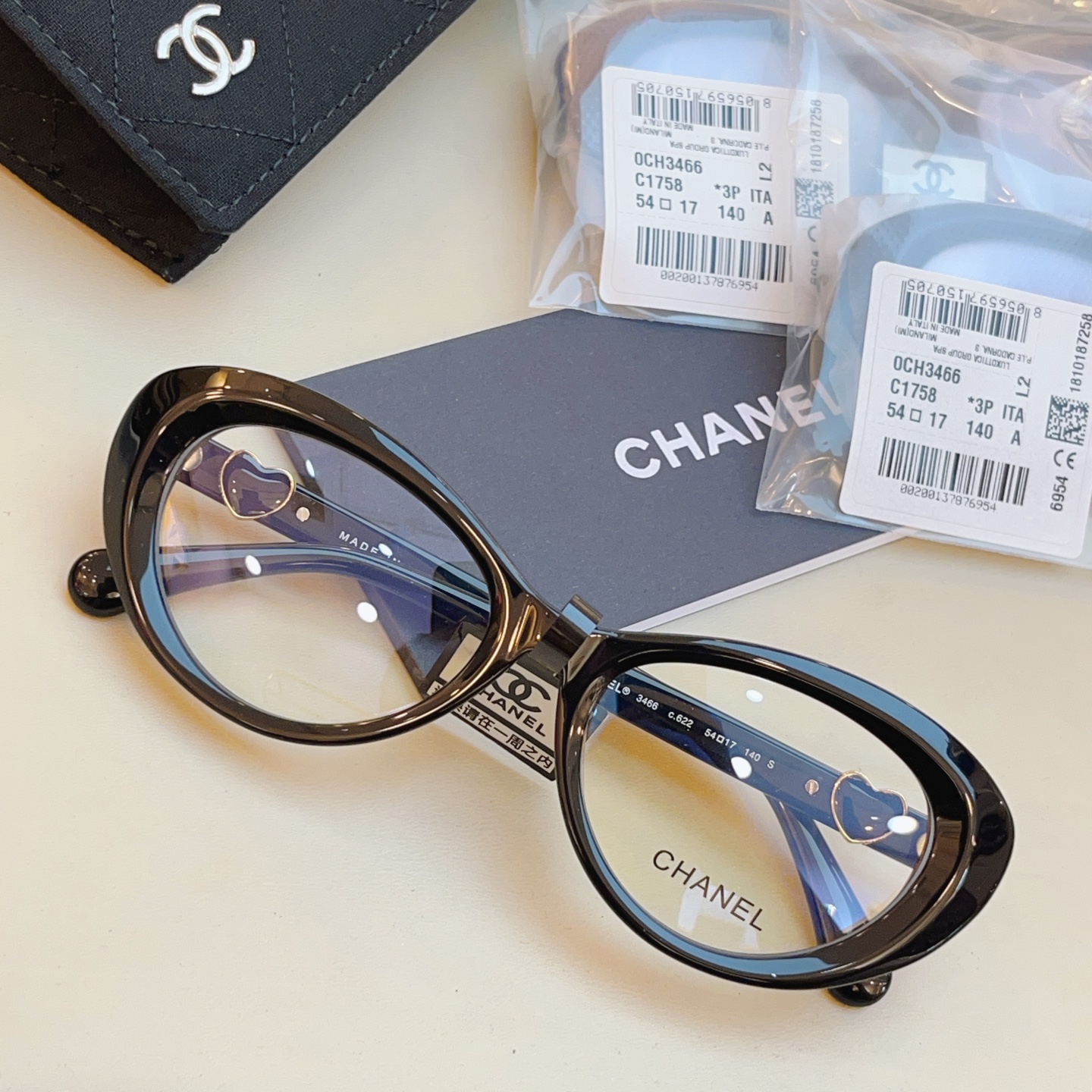 ，【CHANE*】香奈*儿新款眼镜架👓 高版本✨，MODEL：3466，SIZE：54口17-140 S