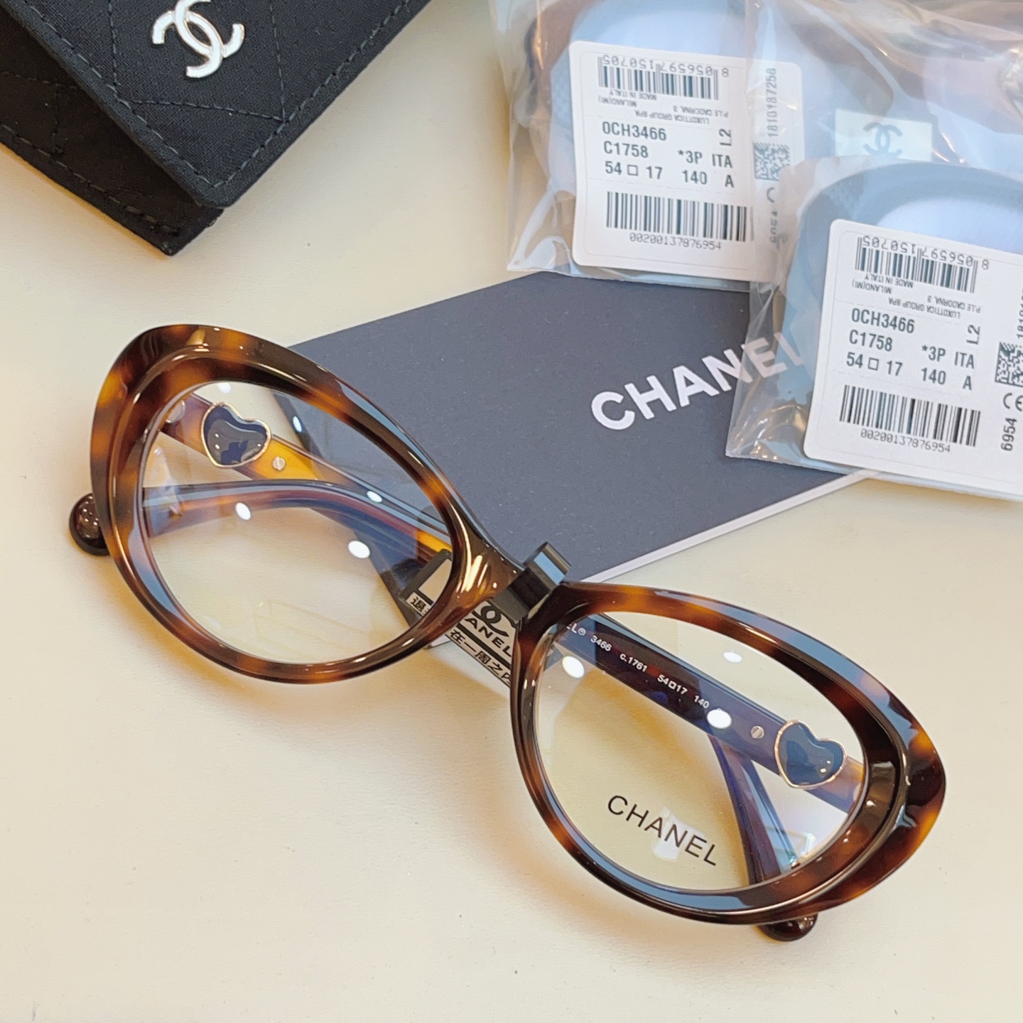 ，【CHANE*】香奈*儿新款眼镜架👓 高版本✨，MODEL：3466，SIZE：54口17-140 S