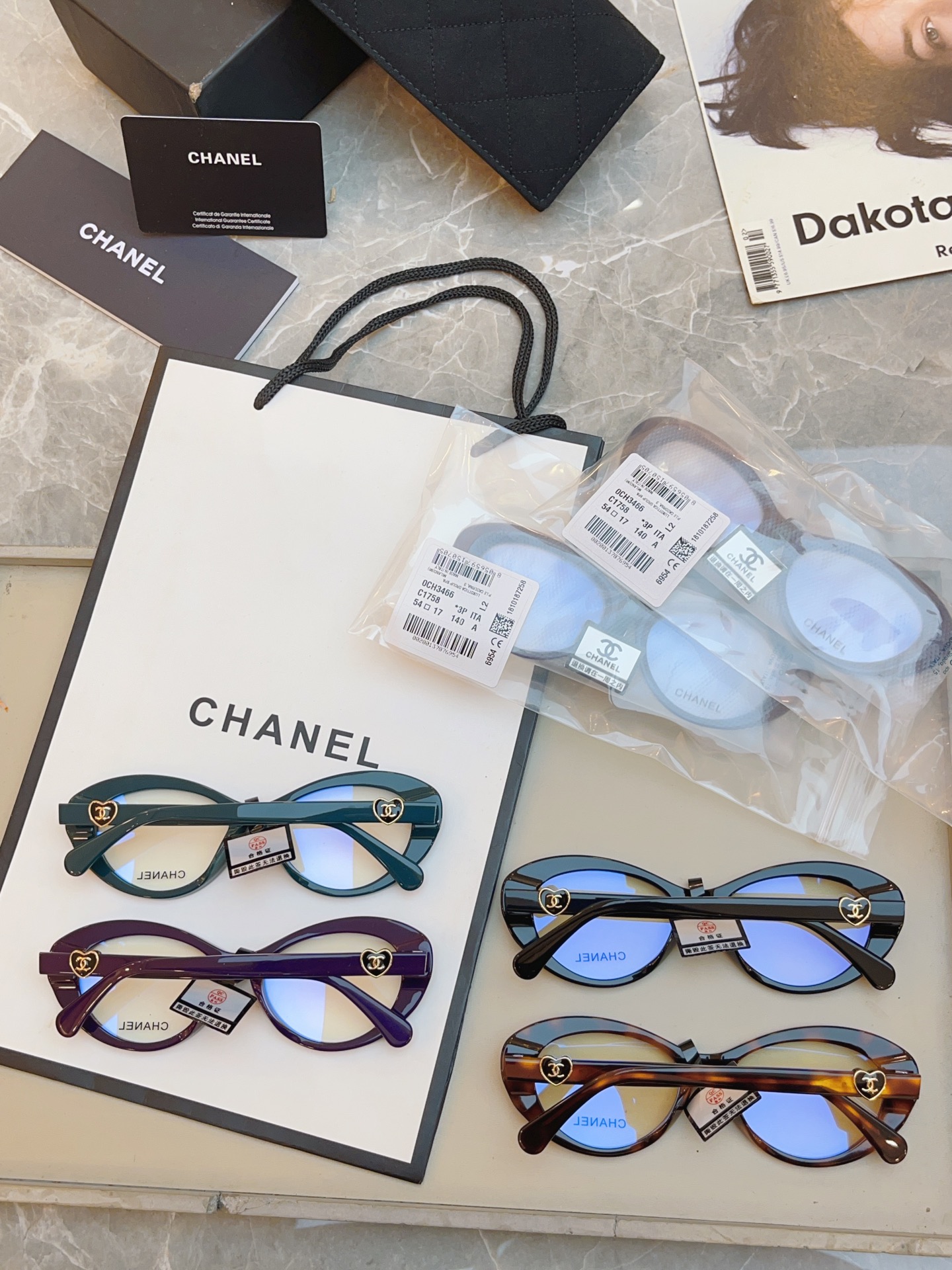 ，【CHANE*】香奈*儿新款眼镜架👓 高版本✨，MODEL：3466，SIZE：54口17-140 S