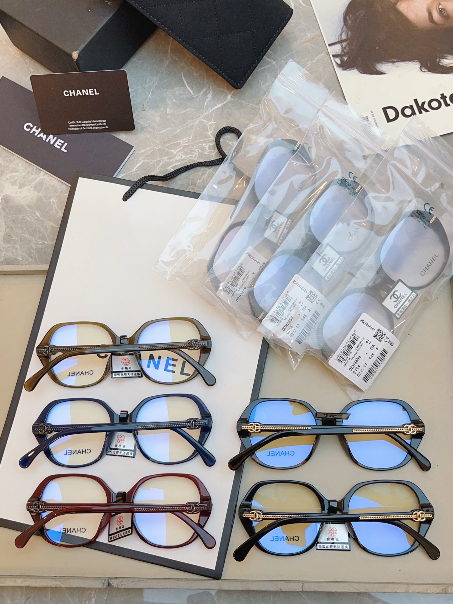 ，【CHANE*】香奈*儿新款眼镜架👓 高版本✨，MODEL：CH3458，SIZE：52口17-145