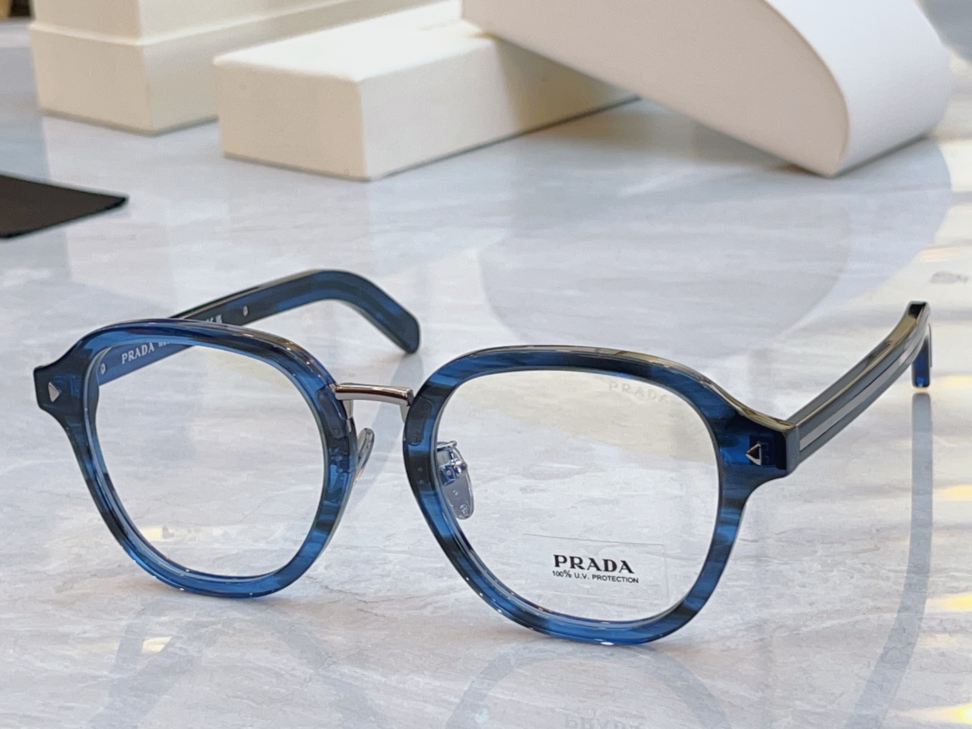 ，【PRAD*】普拉*达新款眼镜架，MODEL：SPR C05V，SIZE：52口21-145