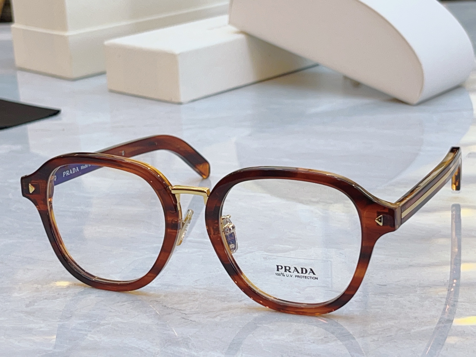 ，【PRAD*】普拉*达新款眼镜架，MODEL：SPR C05V，SIZE：52口21-145