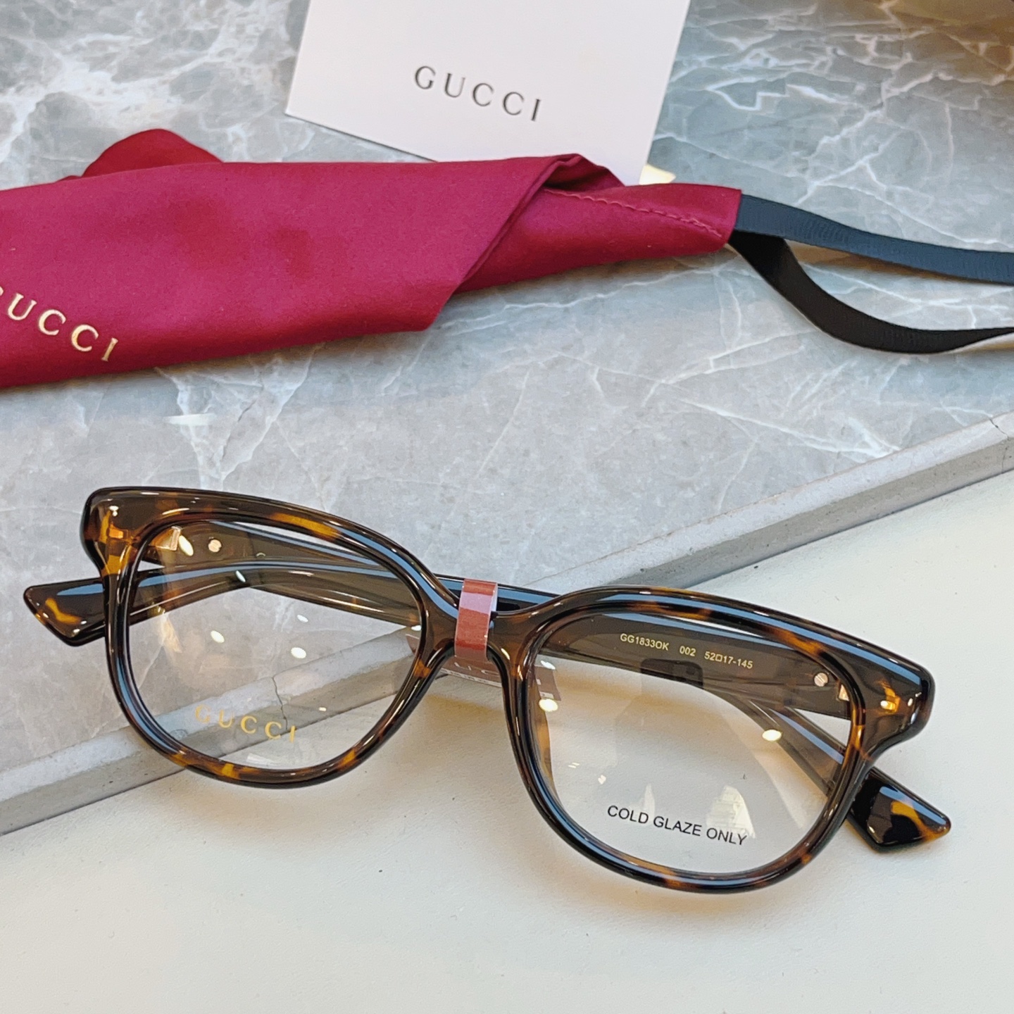 ，【GUCC*】古驰新款眼镜架👓 高版本✨，MODEL：GG1833OK，SIZE:52口17-145