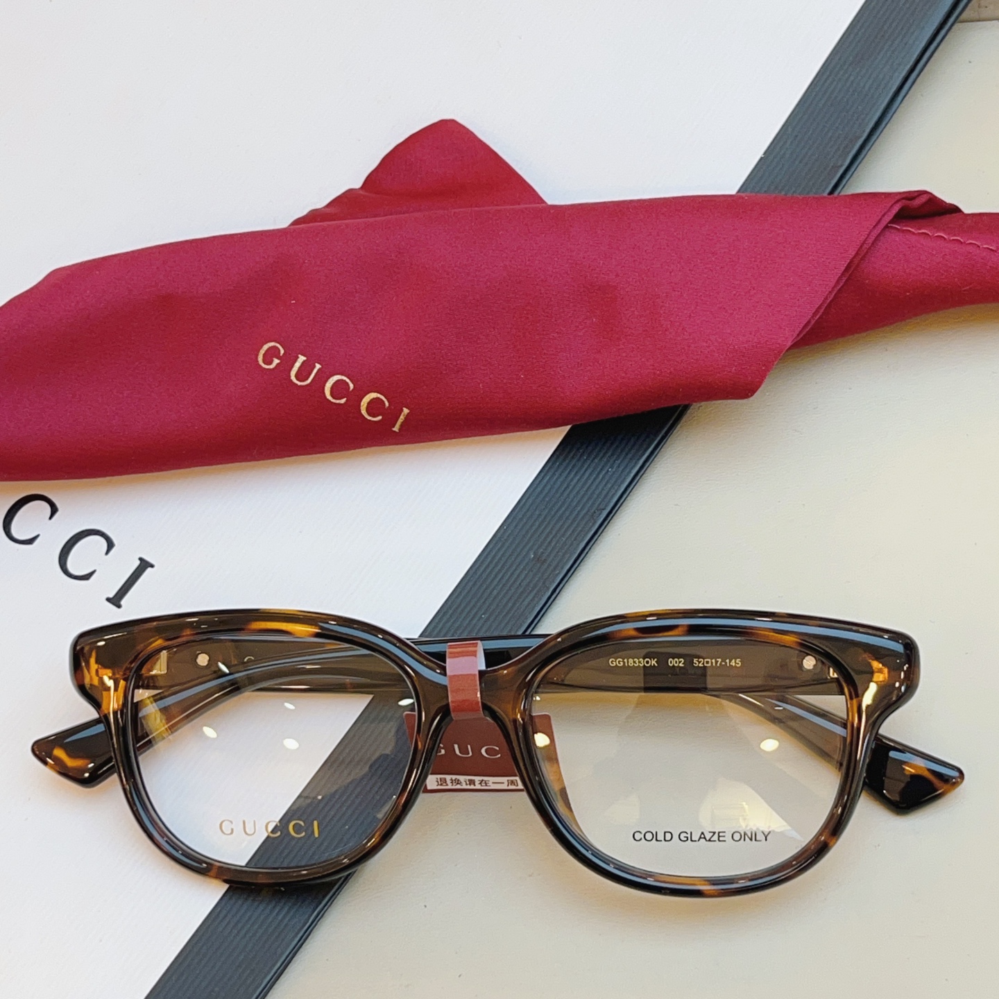 ，【GUCC*】古驰新款眼镜架👓 高版本✨，MODEL：GG1833OK，SIZE:52口17-145