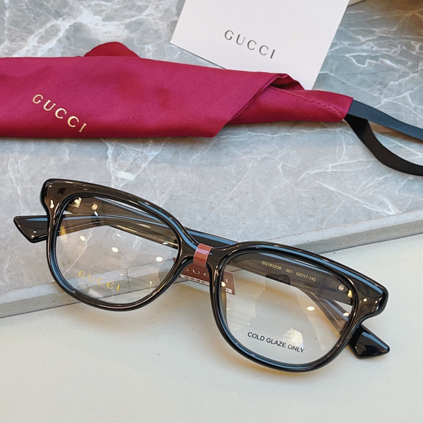 ，【GUCC*】古驰新款眼镜架👓 高版本✨，MODEL：GG1833OK，SIZE:52口17-145