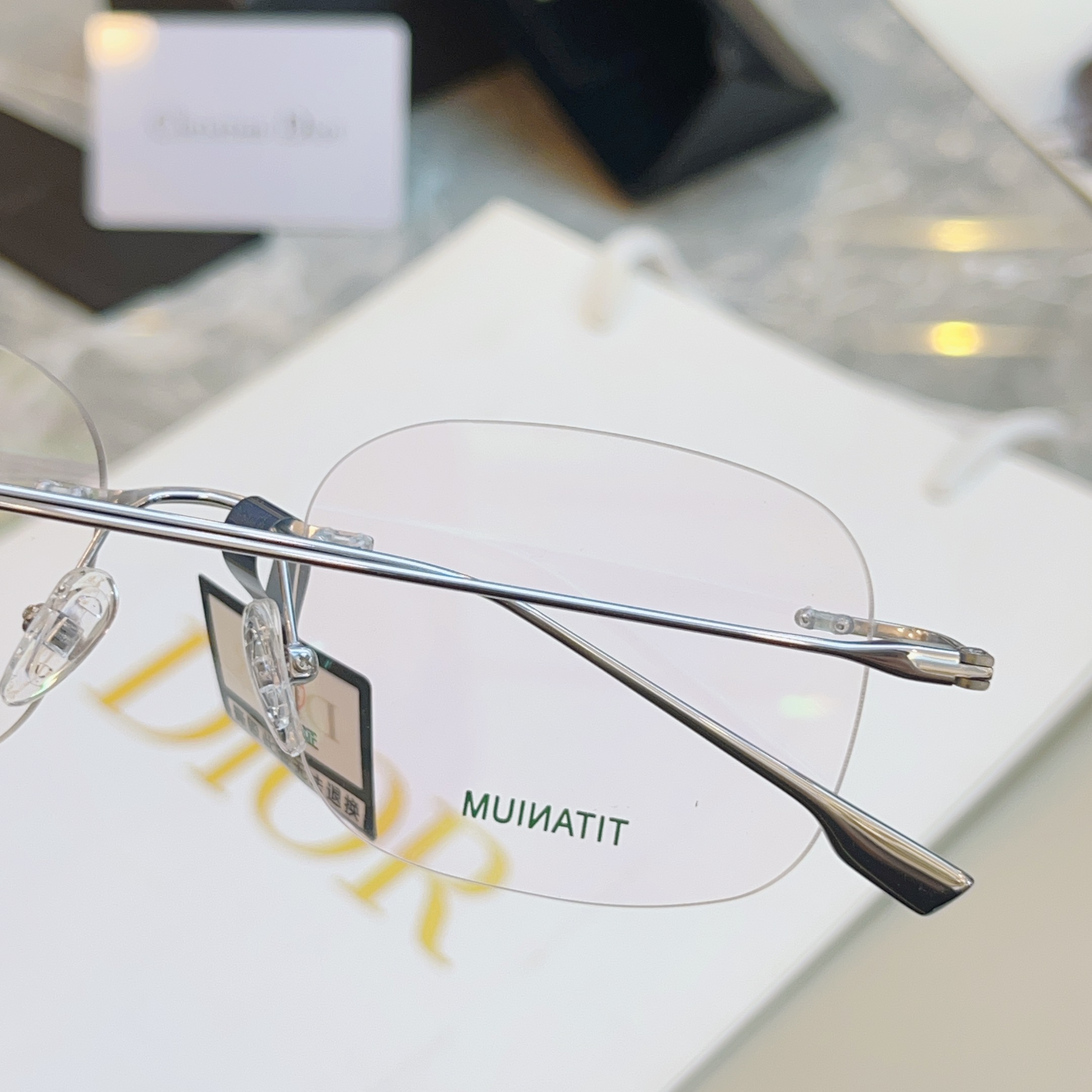 ，【DIO* 】迪*奥新款眼镜架 钛架 IP电镀✨，MODEL：96612，SIZE：55口18-145