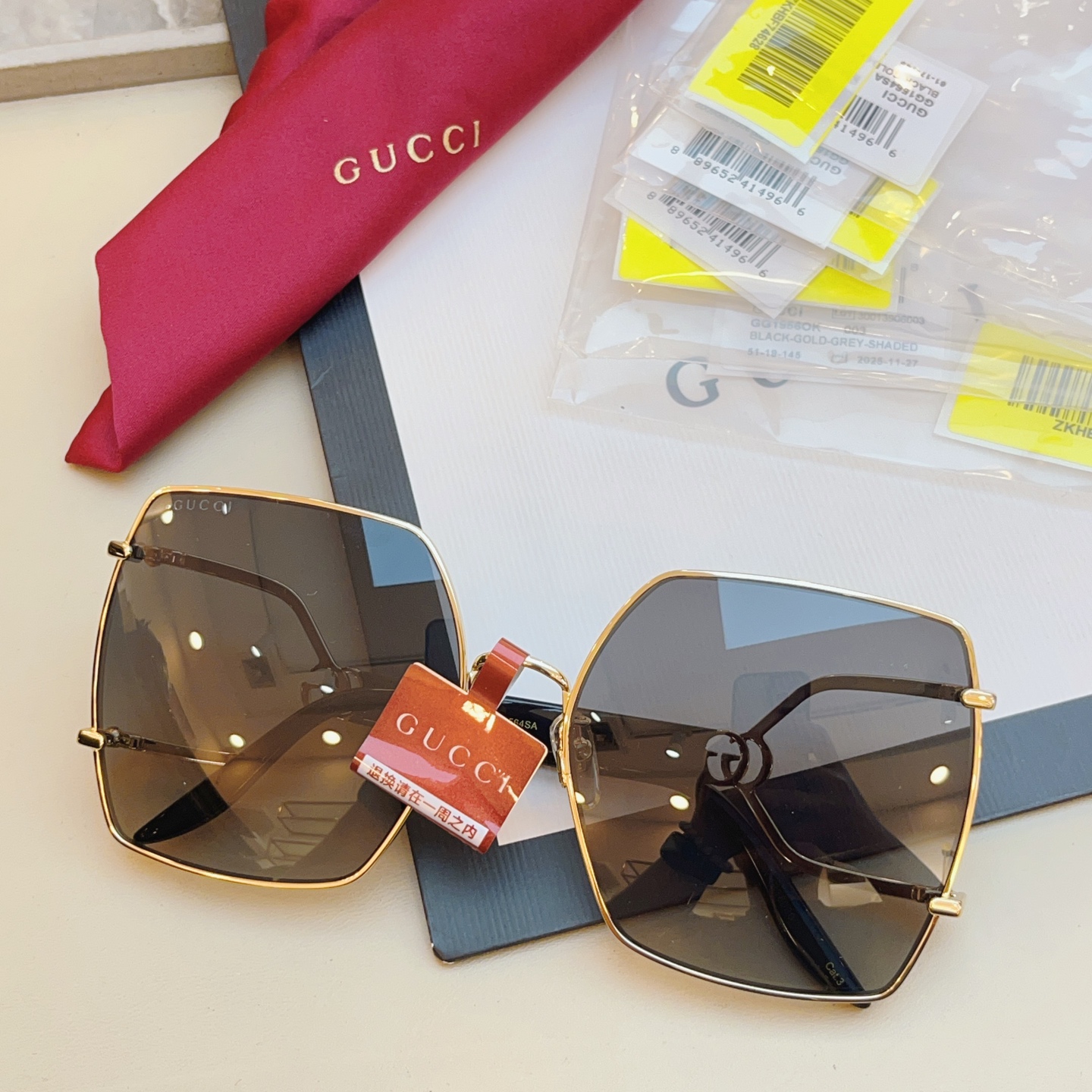 ，【GUCC*】古驰新款太阳镜🕶️ 高版本✨，MODEL：GG1564SA，SIZE:61口17-145