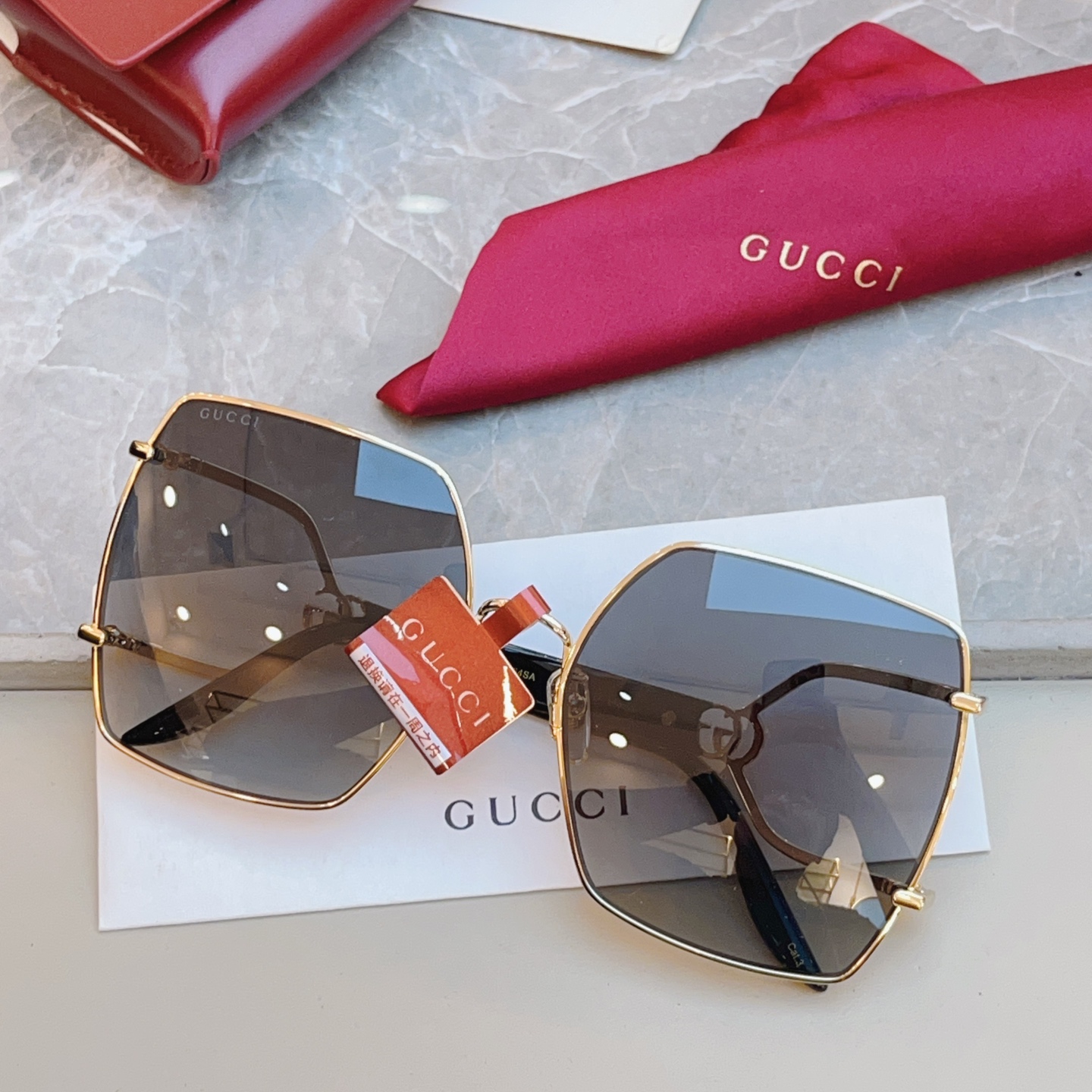 ，【GUCC*】古驰新款太阳镜🕶️ 高版本✨，MODEL：GG1564SA，SIZE:61口17-145