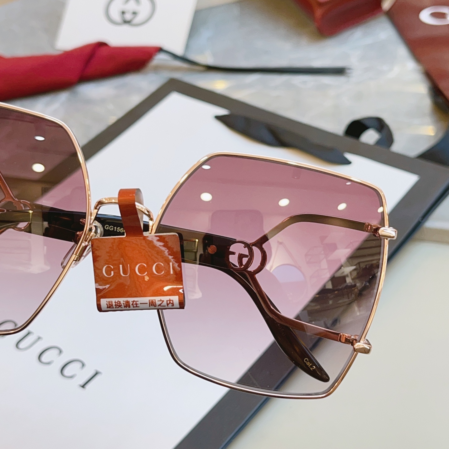 ，【GUCC*】古驰新款太阳镜🕶️ 高版本✨，MODEL：GG1564SA，SIZE:61口17-145