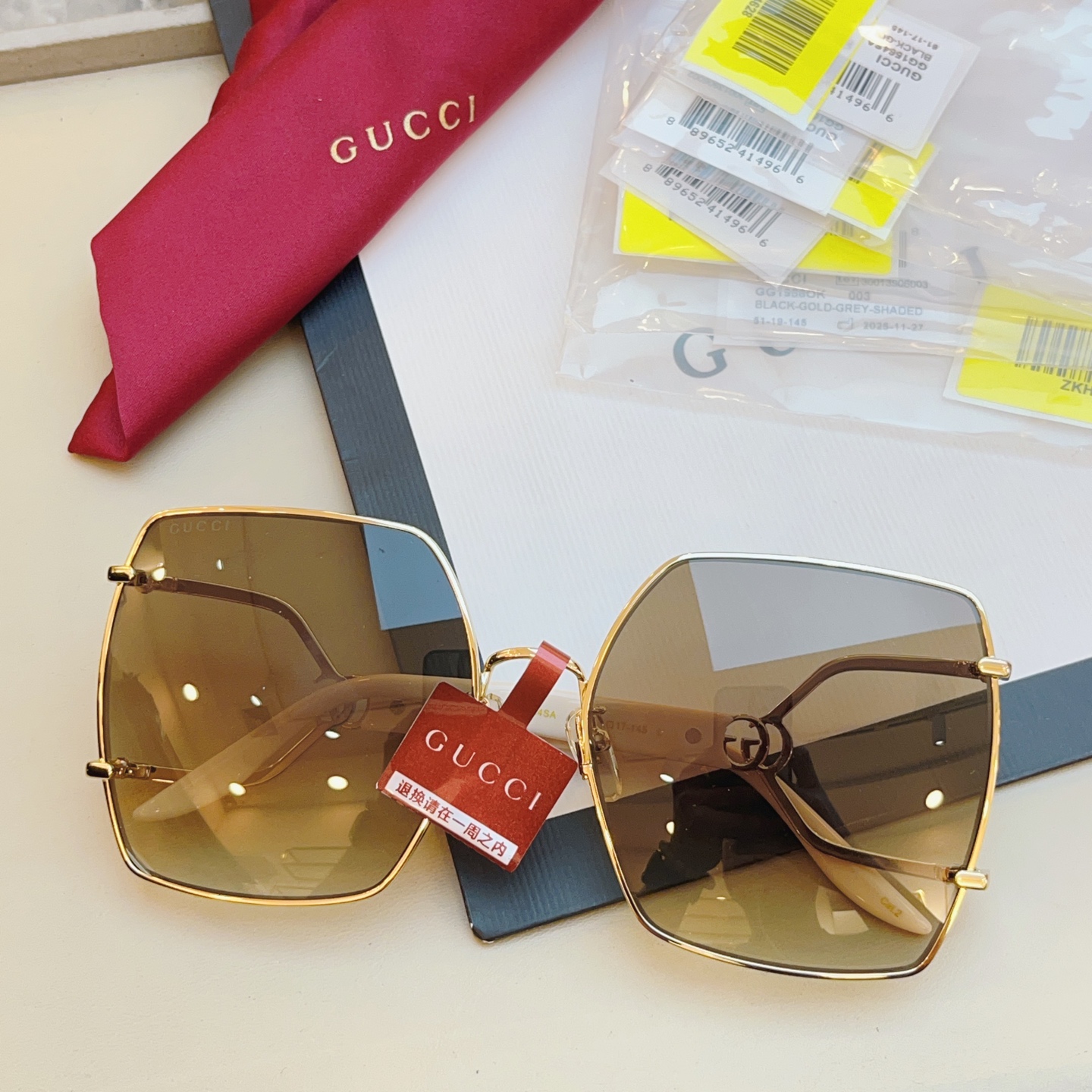 ，【GUCC*】古驰新款太阳镜🕶️ 高版本✨，MODEL：GG1564SA，SIZE:61口17-145