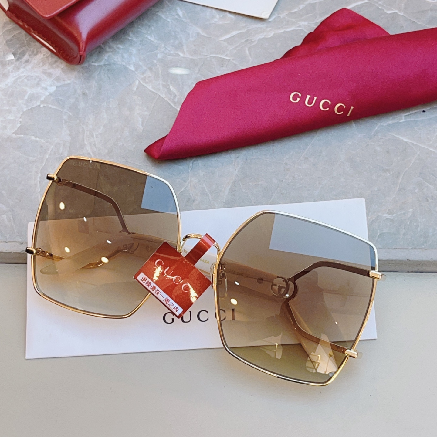 ，【GUCC*】古驰新款太阳镜🕶️ 高版本✨，MODEL：GG1564SA，SIZE:61口17-145