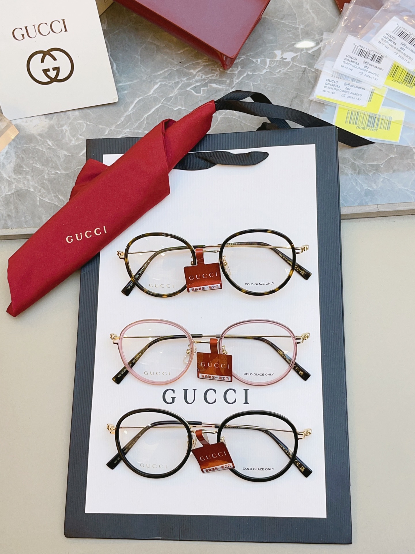 ，【GUCC*】古驰新款眼镜架👓 高版本✨，MODEL：GG1851OA，SIZE:50口19-150 