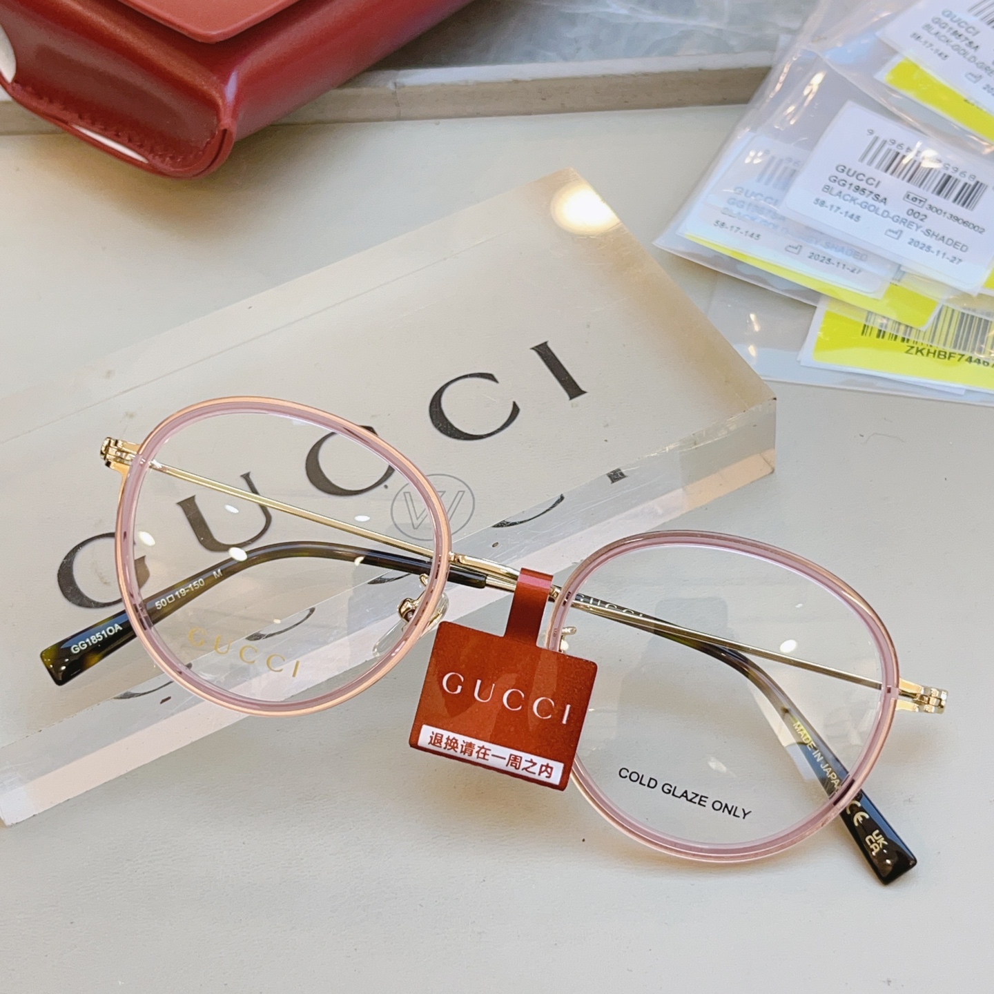 ，【GUCC*】古驰新款眼镜架👓 高版本✨，MODEL：GG1851OA，SIZE:50口19-150 