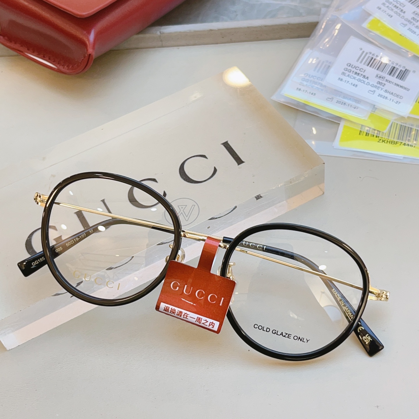 ，【GUCC*】古驰新款眼镜架👓 高版本✨，MODEL：GG1851OA，SIZE:50口19-150 
