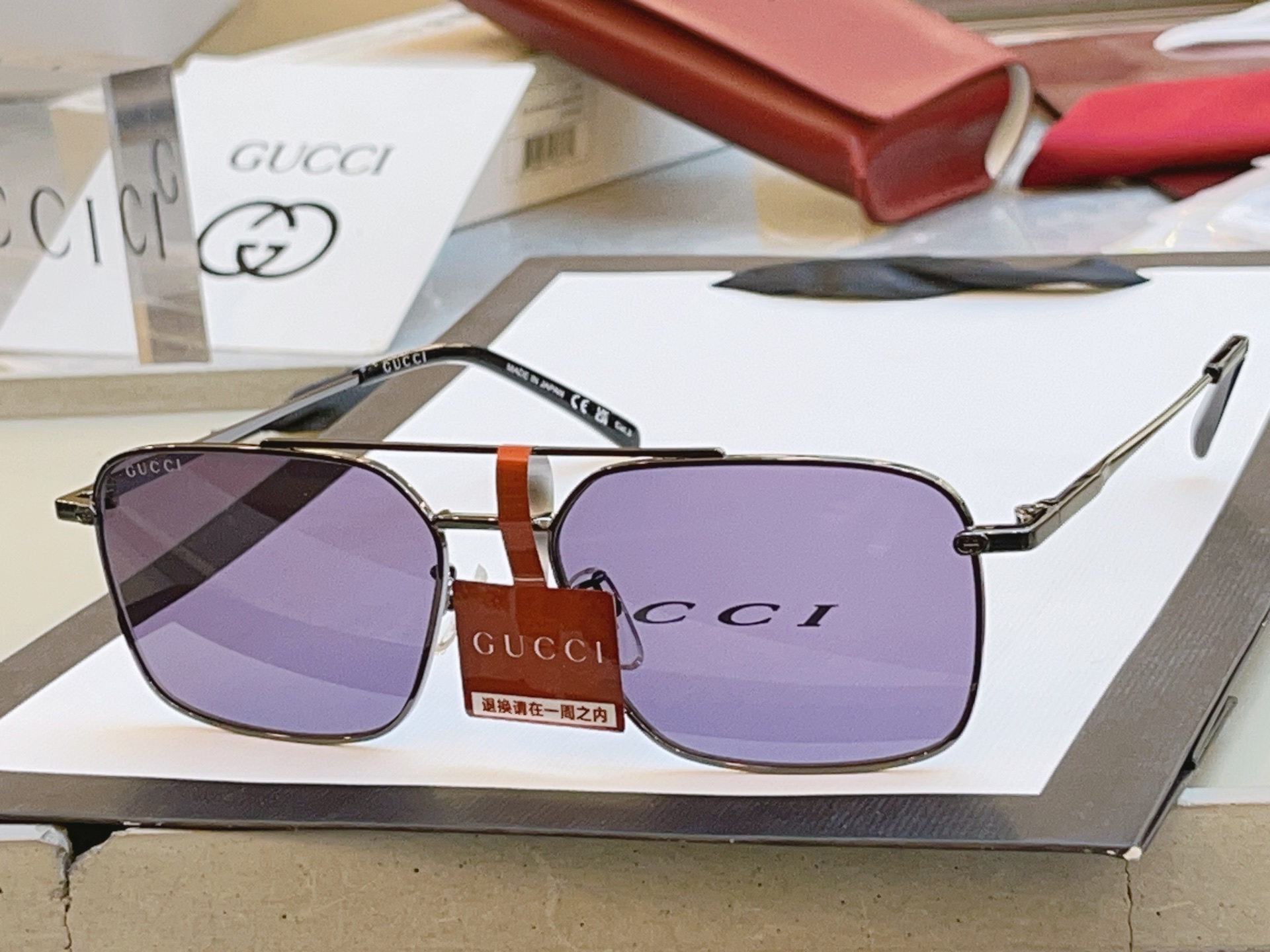 ，【GUCC*】古驰新款太阳镜🕶️ 高版本✨，MODEL：GG1957SA，SIZE:58口17-145