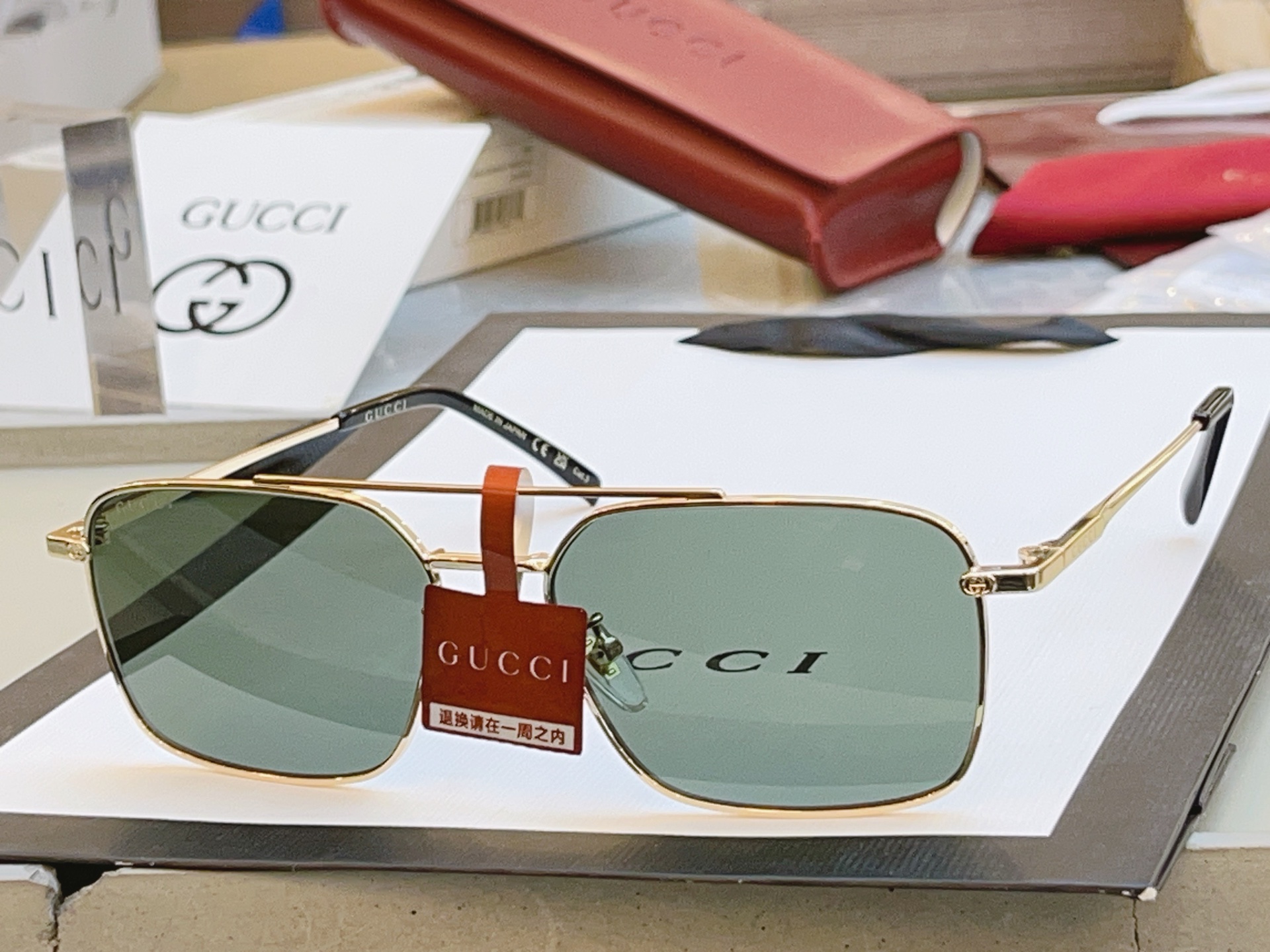 ，【GUCC*】古驰新款太阳镜🕶️ 高版本✨，MODEL：GG1957SA，SIZE:58口17-145