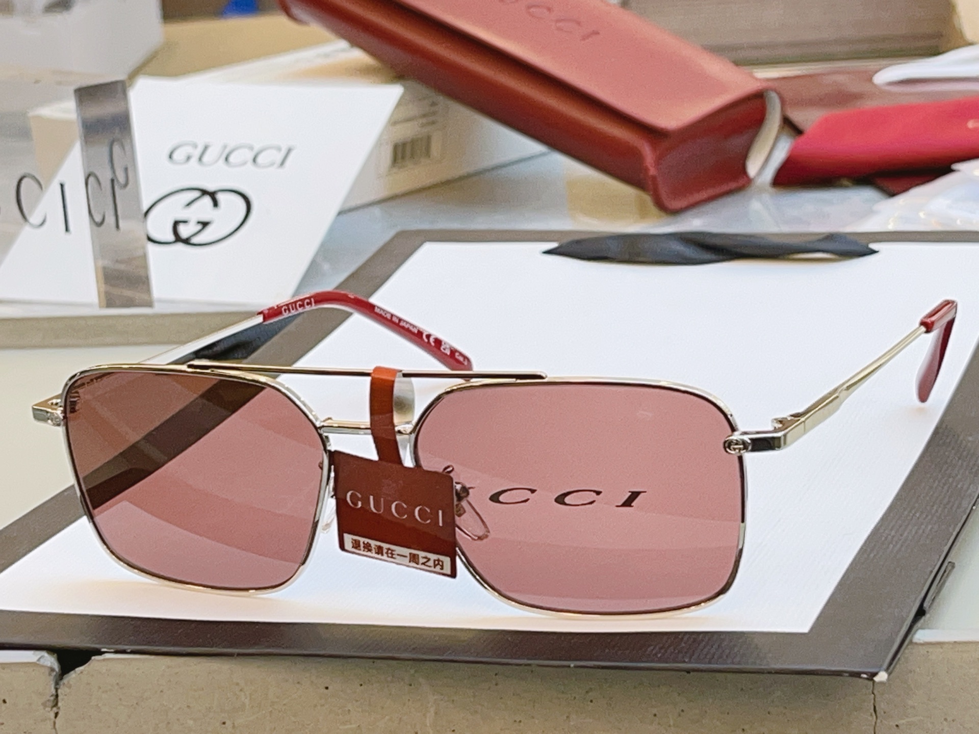 ，【GUCC*】古驰新款太阳镜🕶️ 高版本✨，MODEL：GG1957SA，SIZE:58口17-145