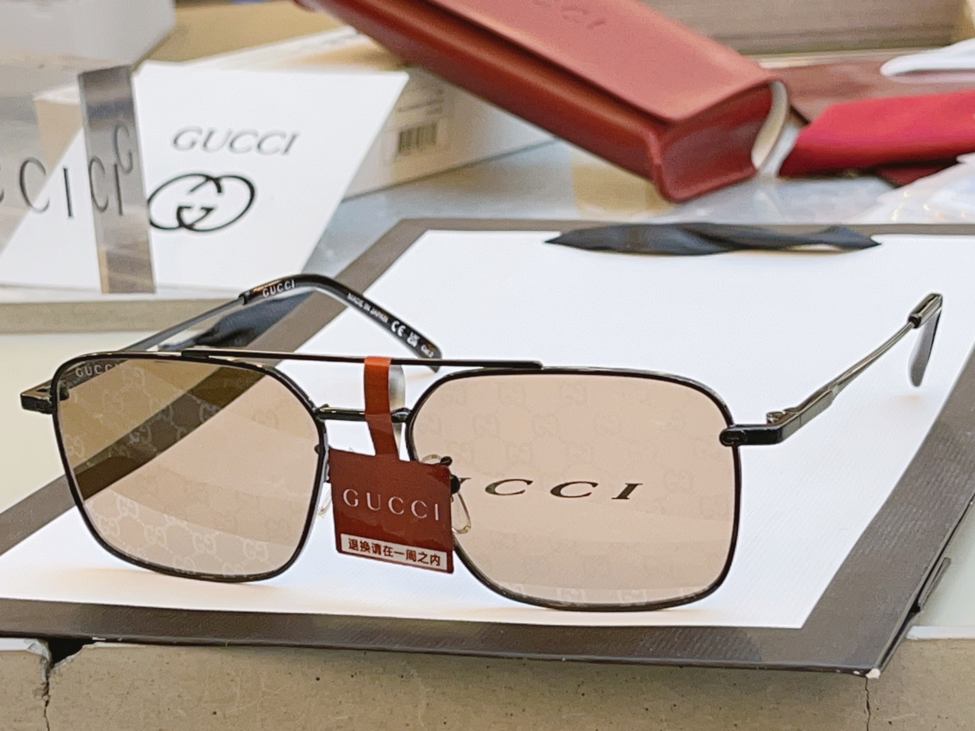 ，【GUCC*】古驰新款太阳镜🕶️ 高版本✨，MODEL：GG1957SA，SIZE:58口17-145