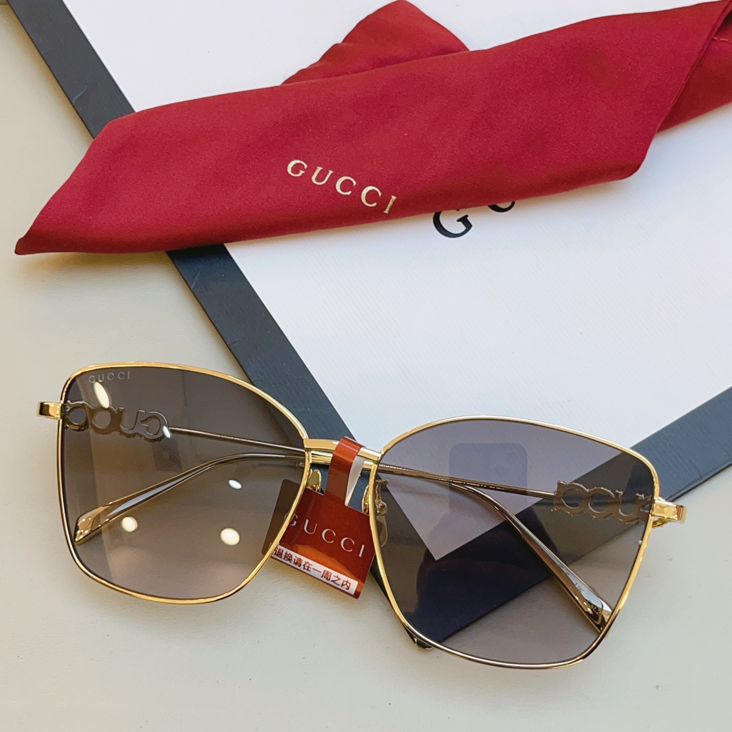 ，【GUCC*】古驰新款太阳镜🕶️ 高版本✨，MODEL：GG1914SA，SIZE:60口15-145