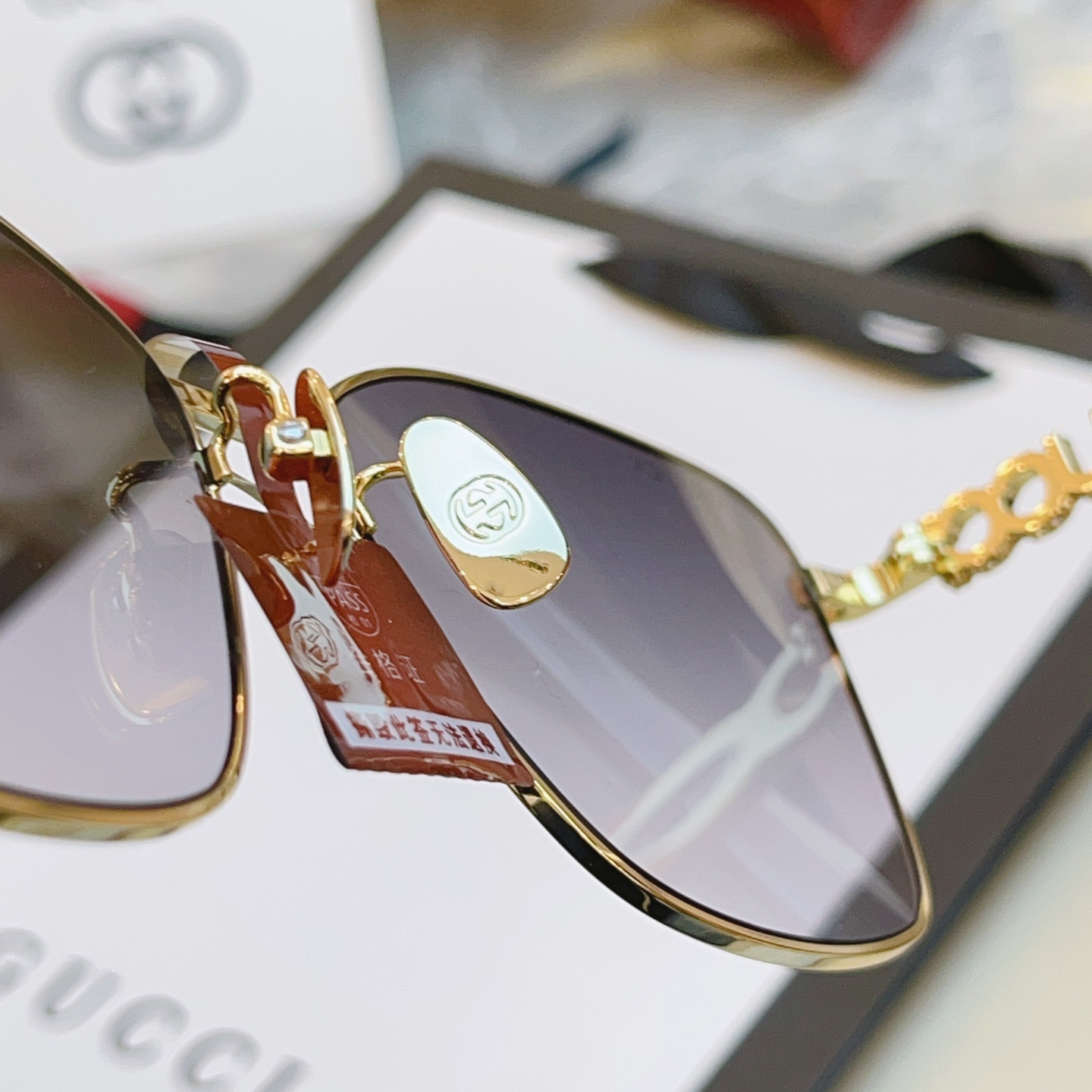 ，【GUCC*】古驰新款太阳镜🕶️ 高版本✨，MODEL：GG1914SA，SIZE:60口15-145